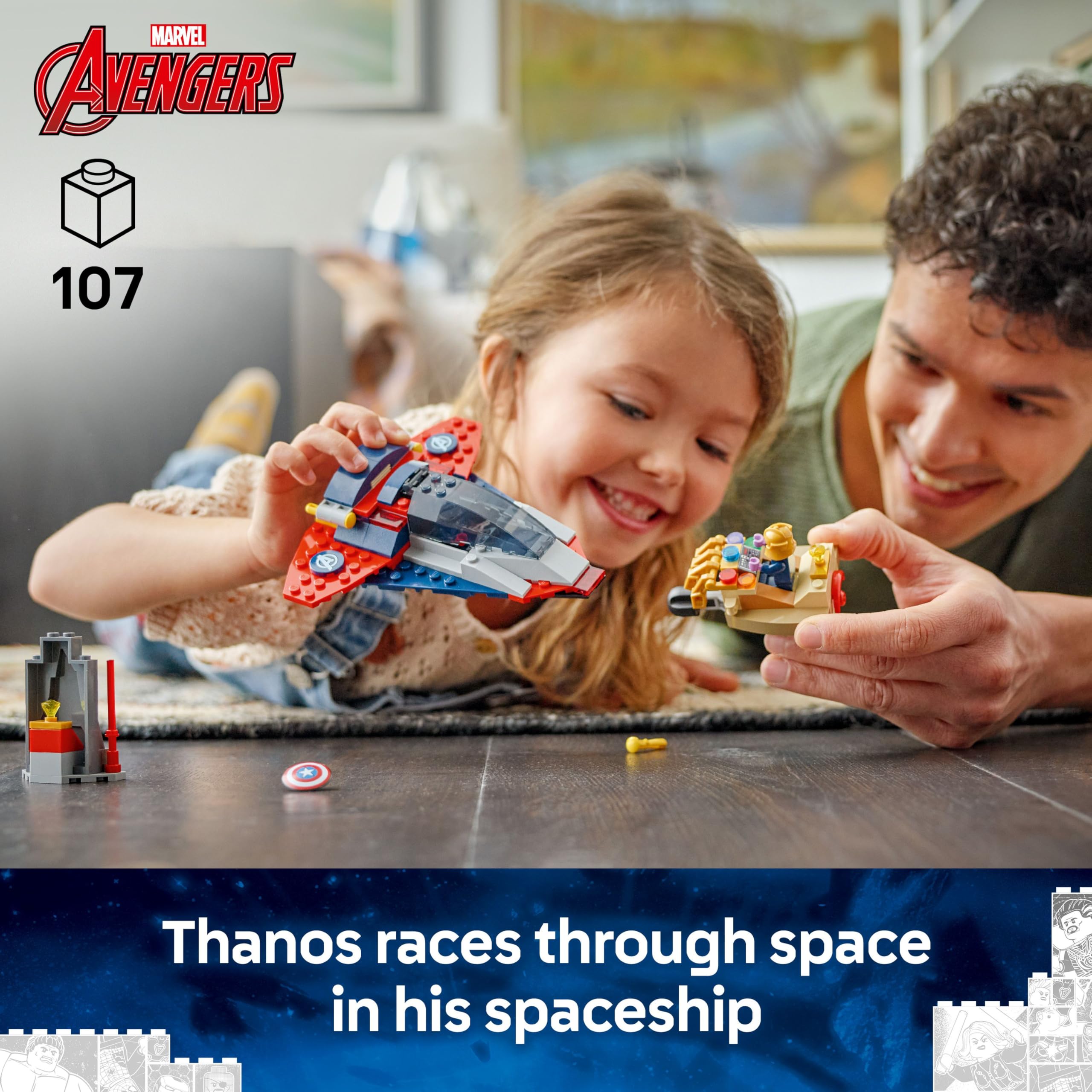 LEGO Marvel Captain America vs. Thanos Building Set 76319 for Ages 4+ 2