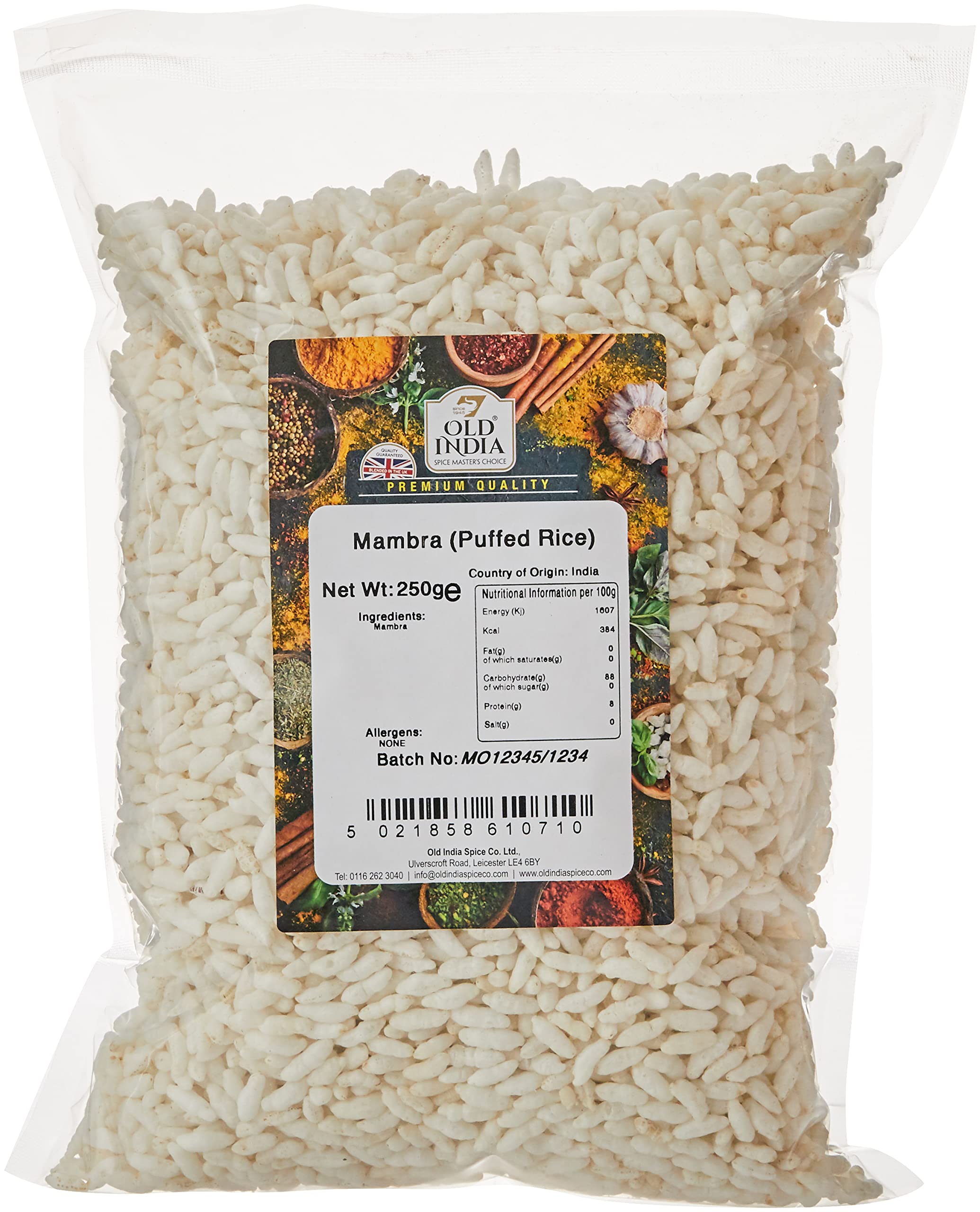 Old India Mamara (Puffed Rice) Seasoning - 250g | Natural & Additive Free 1
