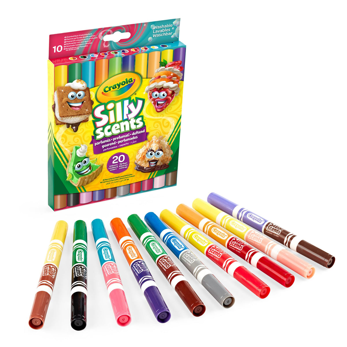 Crayola Silly Scents Washable Double Tip Maxi Scented Markers - 10 Pack