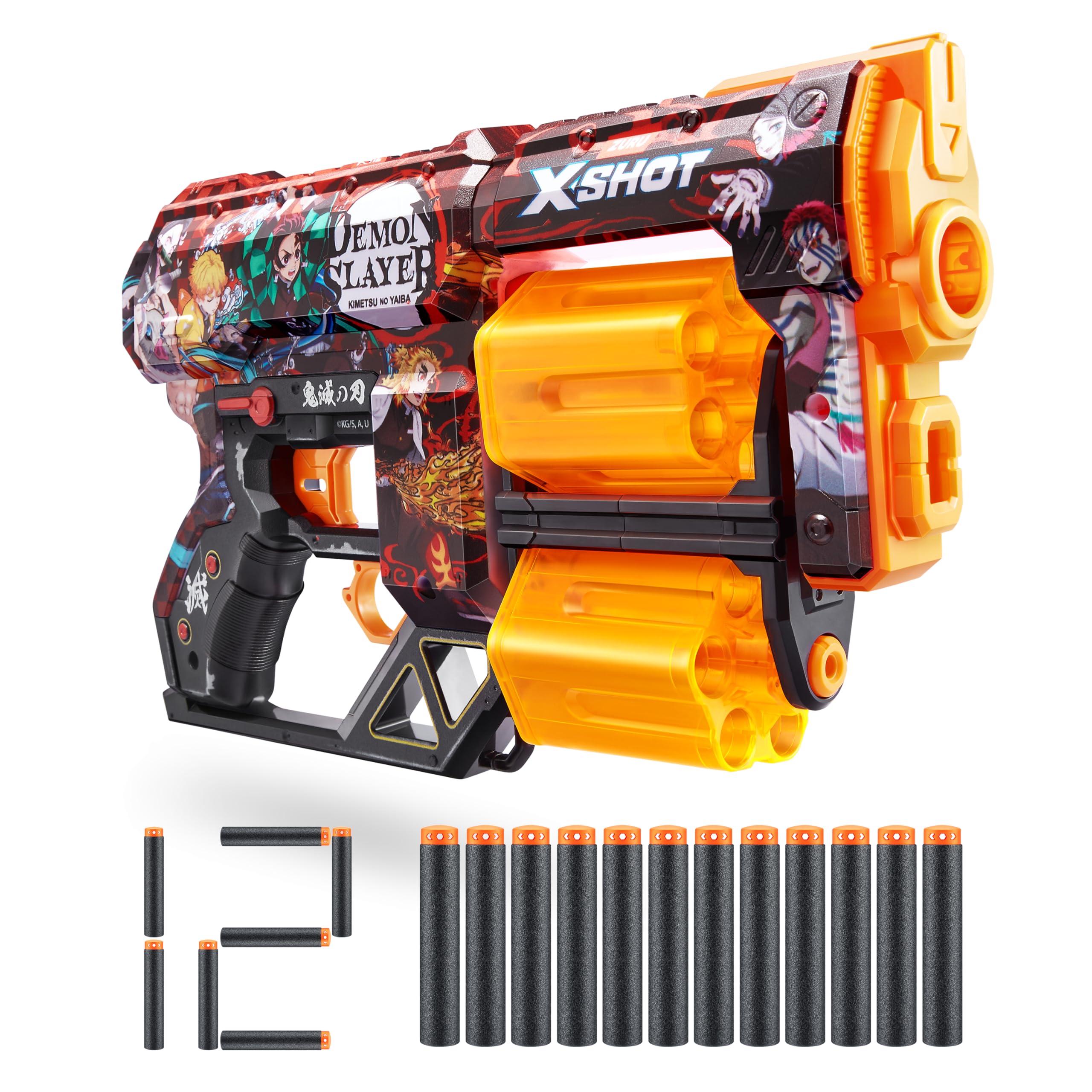 XSHOT Skins Dread Foam Blaster - Double Rotating Barrels, 12 Darts, 27m Range 5