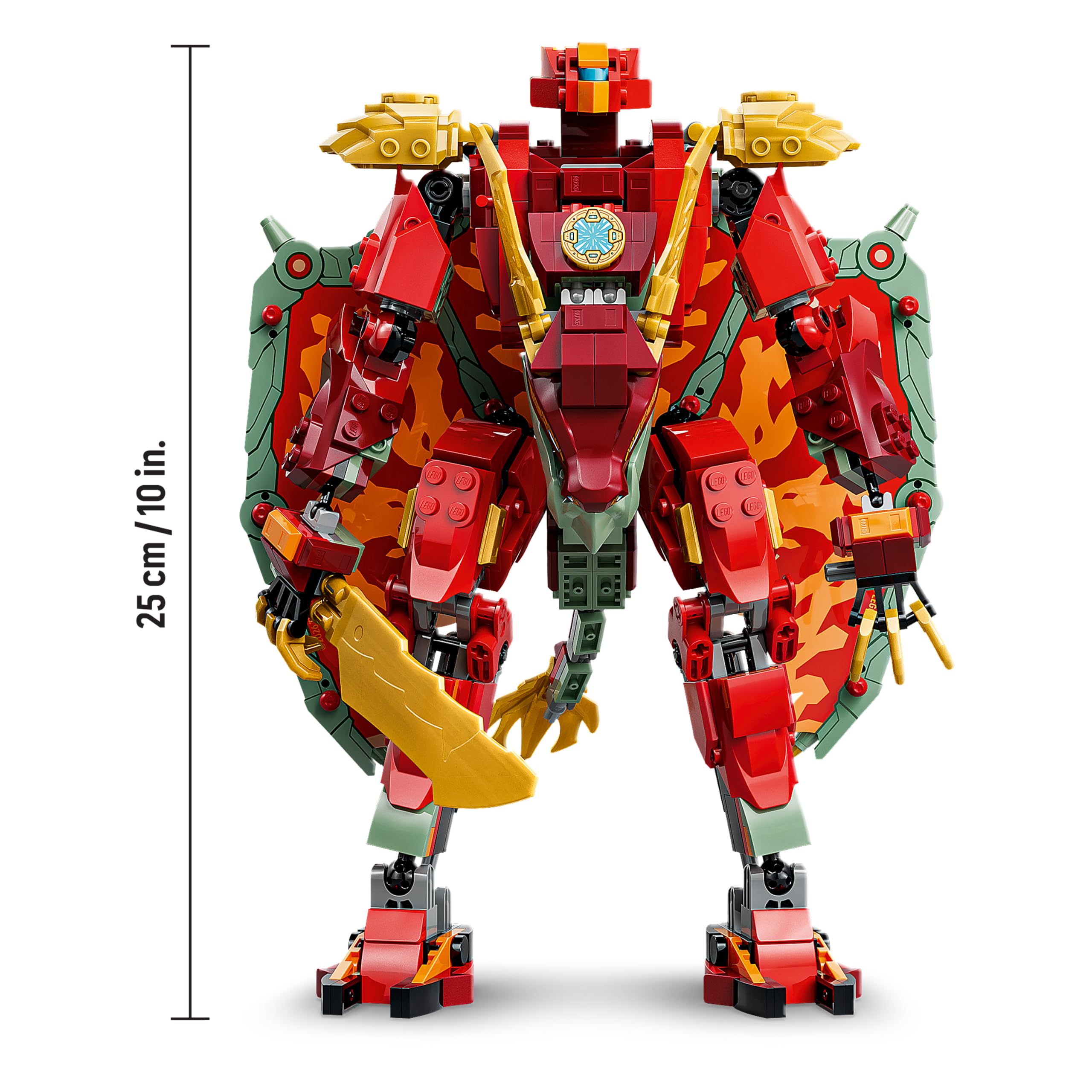 LEGO NINJAGO Wyldfyre's Transforming Dragon Mech Toy - 2-in-1 Action Figure Building Set for Ages 9+ 8