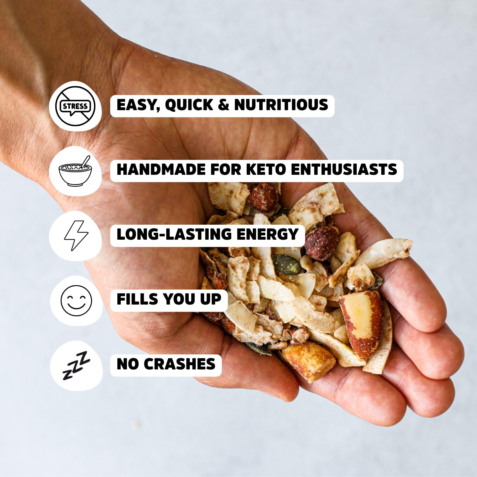 Rollagranola Keto Caveman Fruit Granola - Low Carb, High Energy | 3 x 300g Box 5