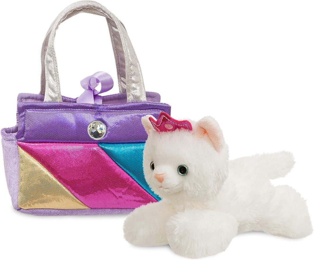 AURORA Fancy Pal Cat in Rainbow Handbag Soft Toy (61172)