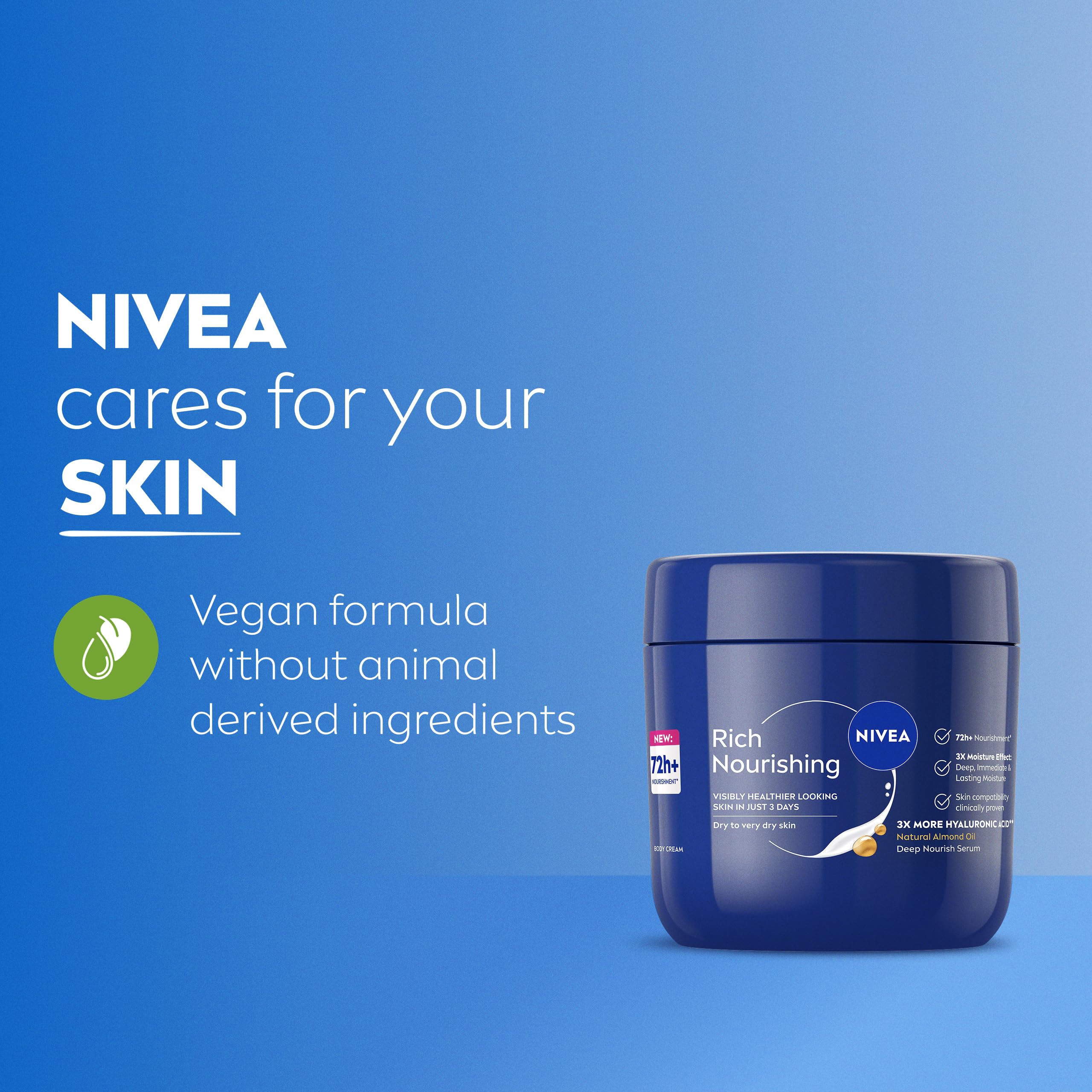 NIVEA Body Essentials Rich Caring Cream - Intensive Moisture for Women | 400ml Jar 7