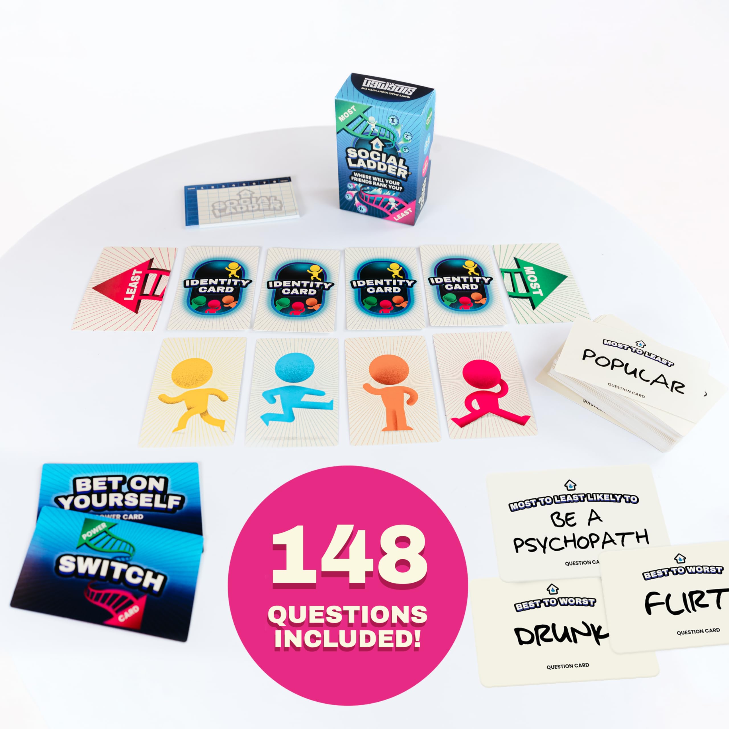 Sidemen SOCIAL LADDER Card Game | Fun Rating Party Game for Friends 9