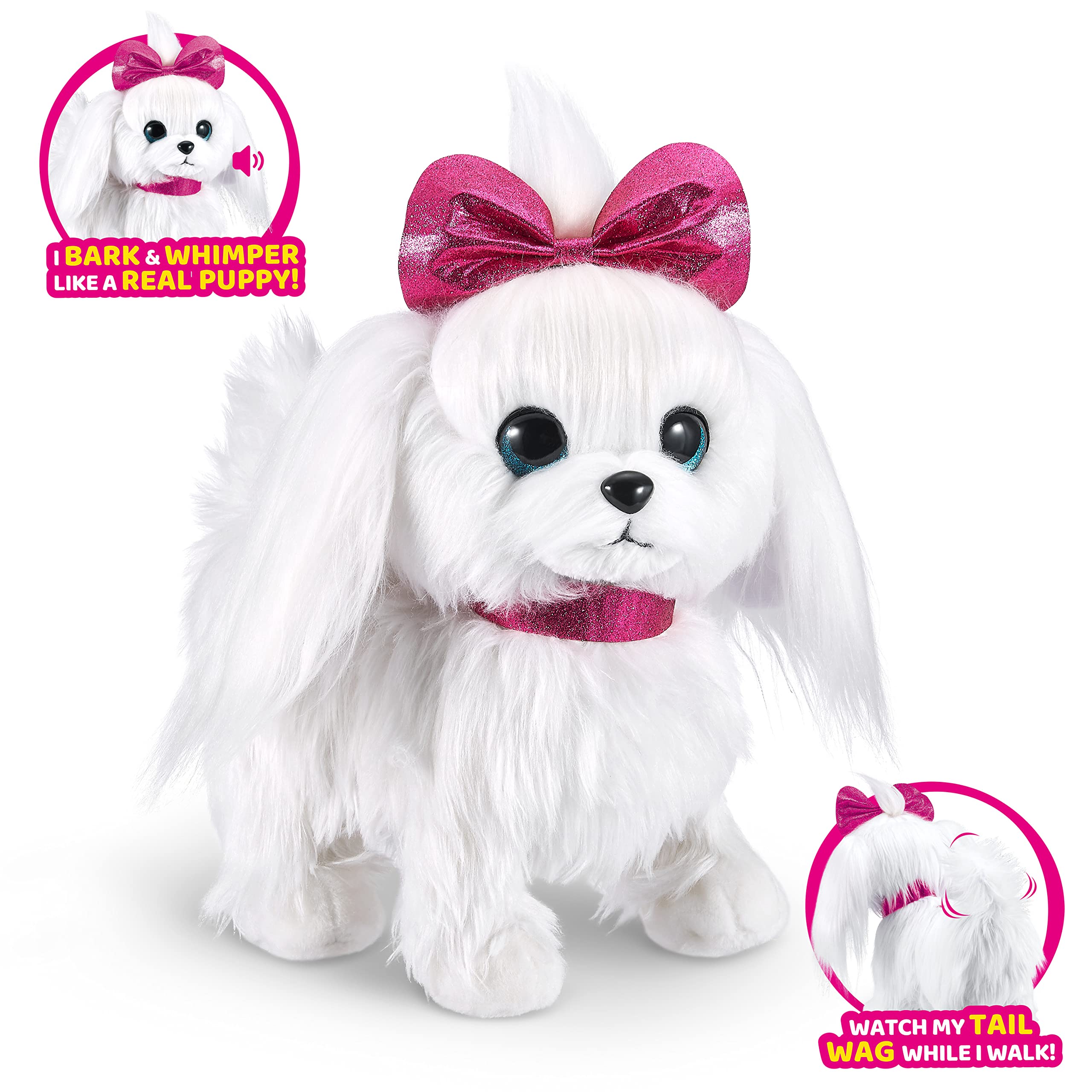 Pets Alive Lil' Paw Paw The Walking Puppy - Pink Electronic Plush Toy | Walks & Barks | Ages 3+ 3