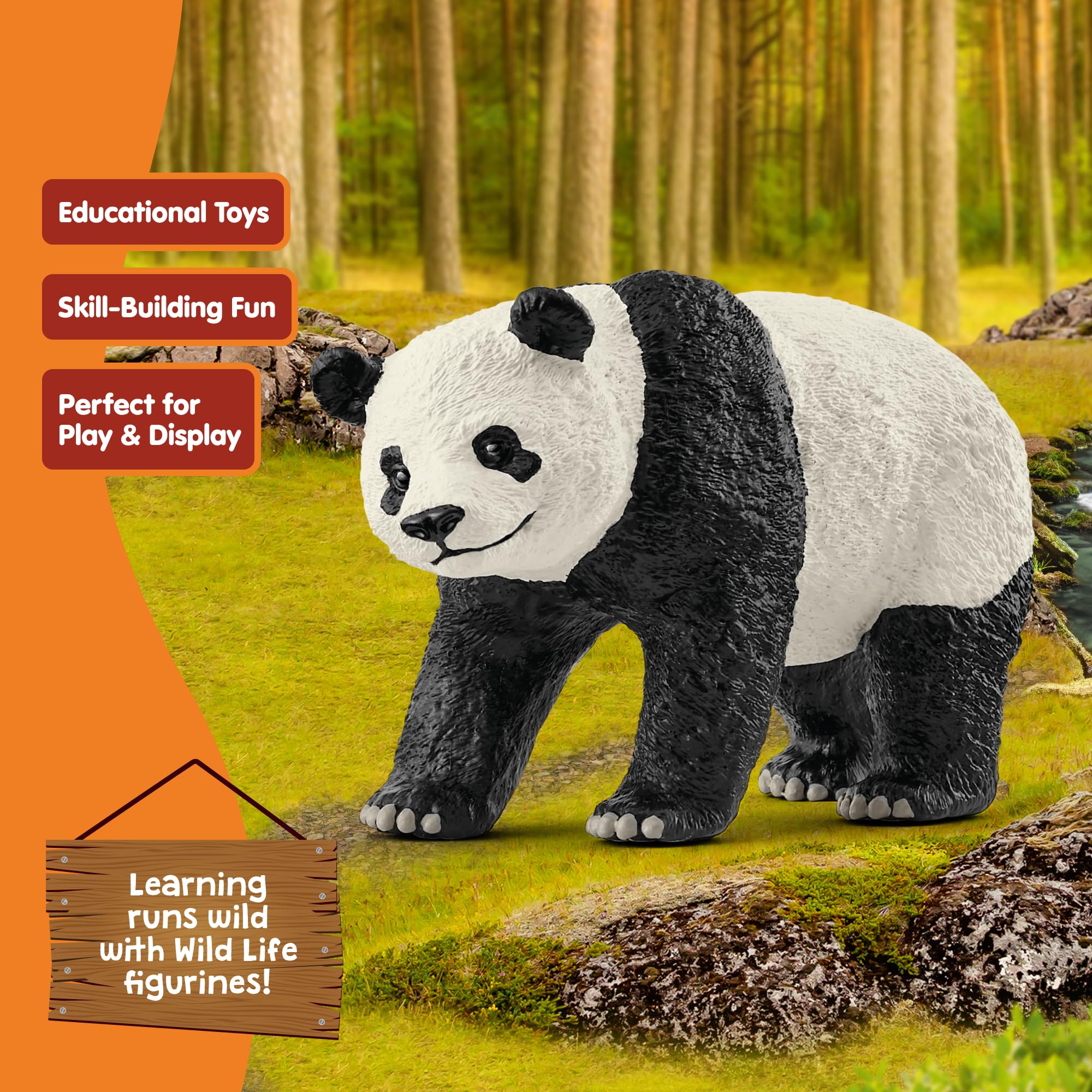 Schleich 14885 Giant Panda Figurine - Wildlife Animal Play Figure for Ages 3+ 12