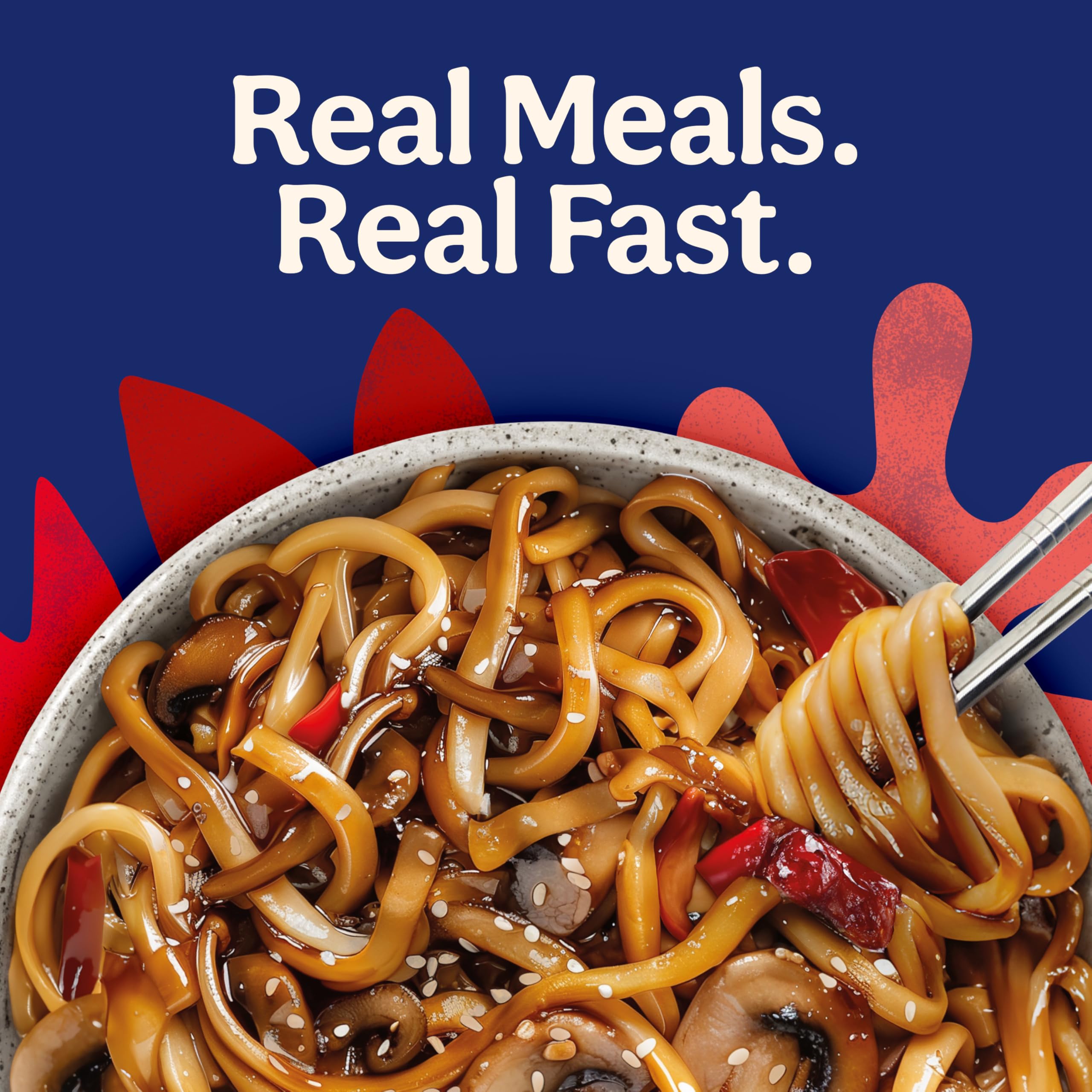 Ben's Original Japanese Teriyaki Noodles - Ready Meal for 1 | Vegetarian | 90 Second Cook Time | 6 x 250g
