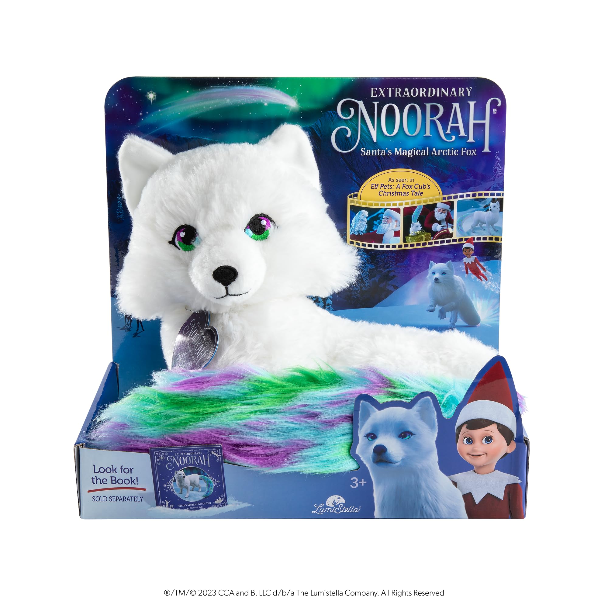 Extraordinary Noorah Plush - 9-Inch Arctic Fox with Northern Lights Tail