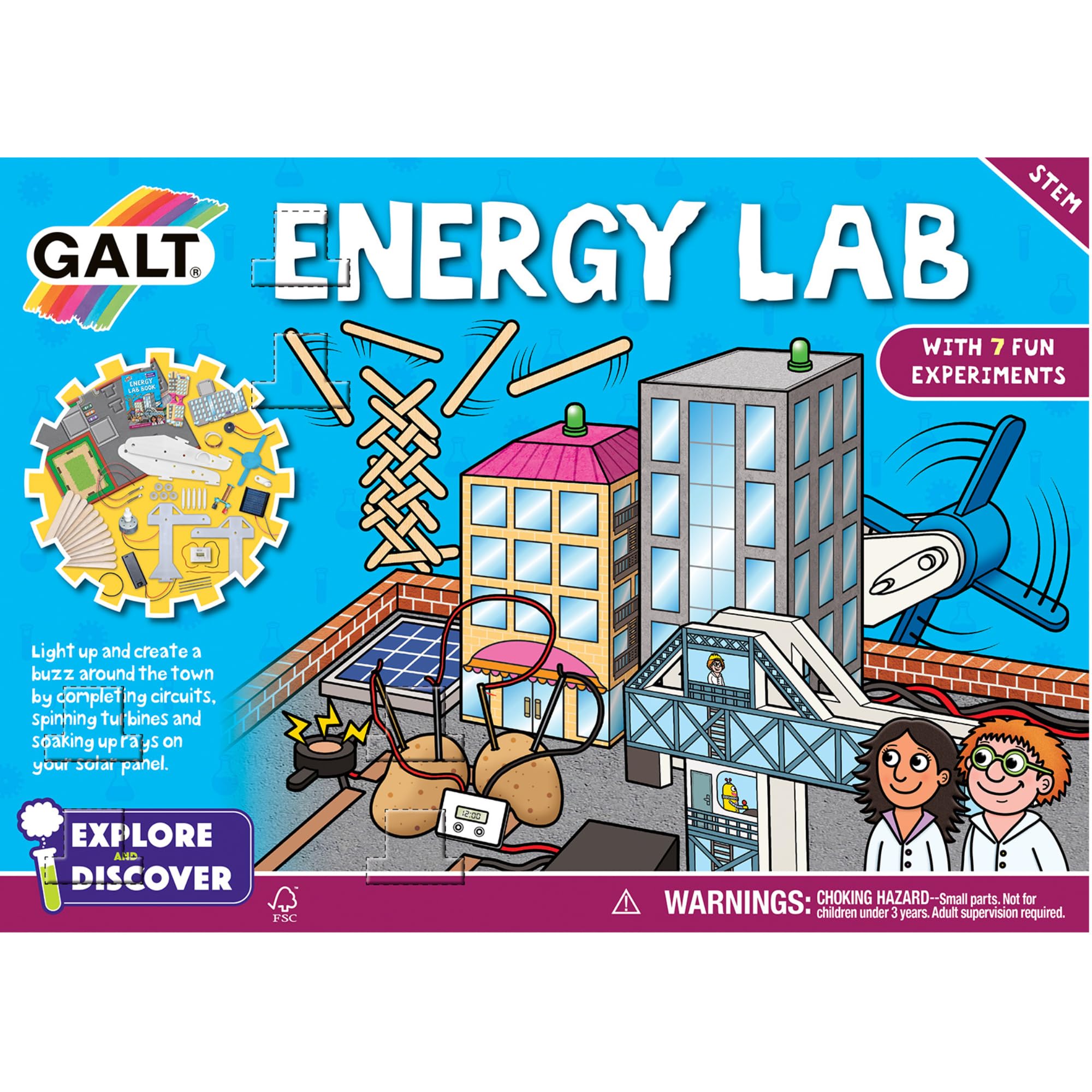 Galt Energy Lab - Explore & Discover Kids Science Kit with 7 Fun Experiments for Ages 8+ 4