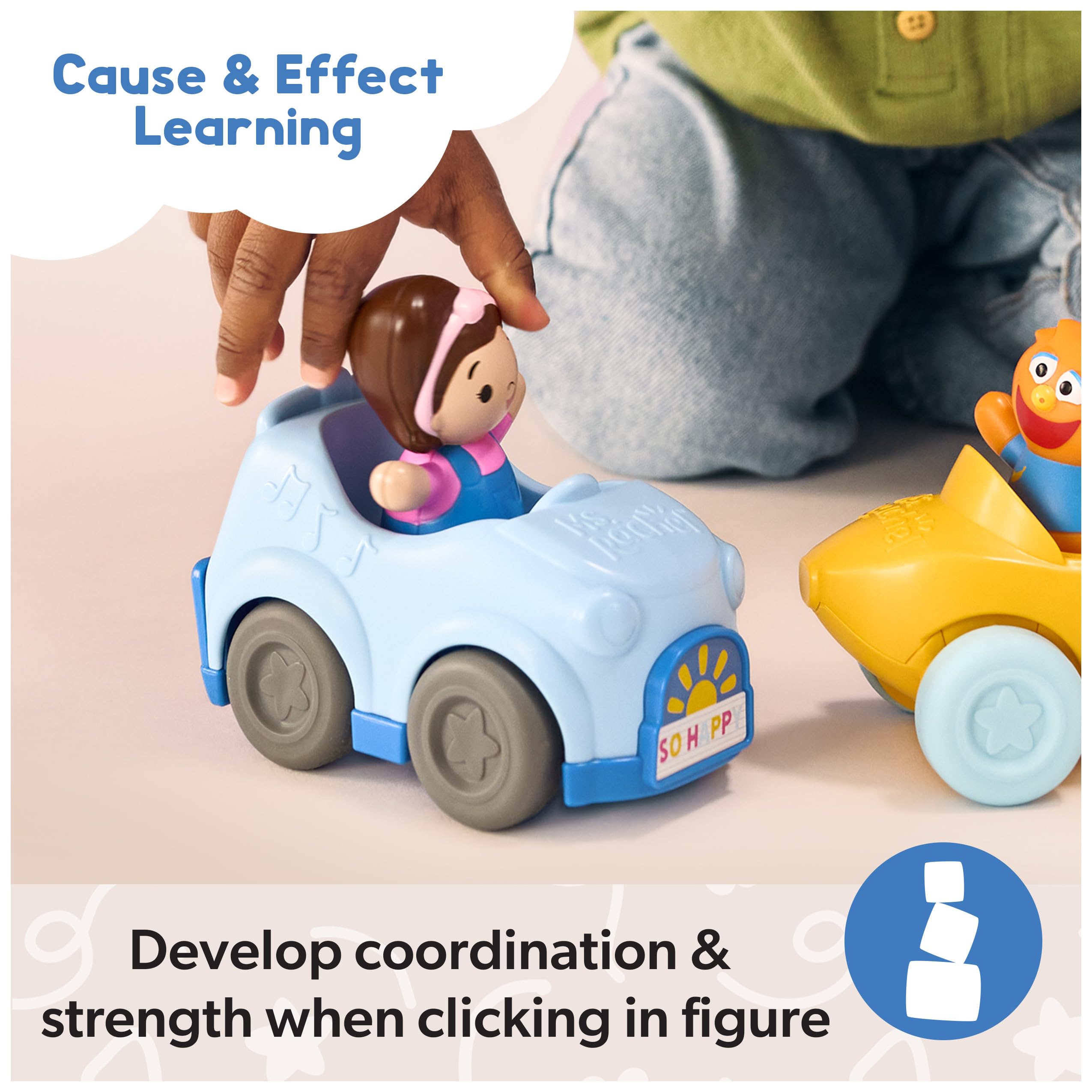 Ms. Rachel 1-2-3 Roll! Vehicle with Click-in Figure | Pull Back Action | Ages 12 Months+ 7