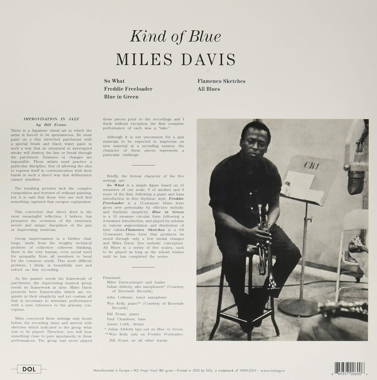 Miles Davis - Kind of Blue [Limited Blue Colored Vinyl] 2