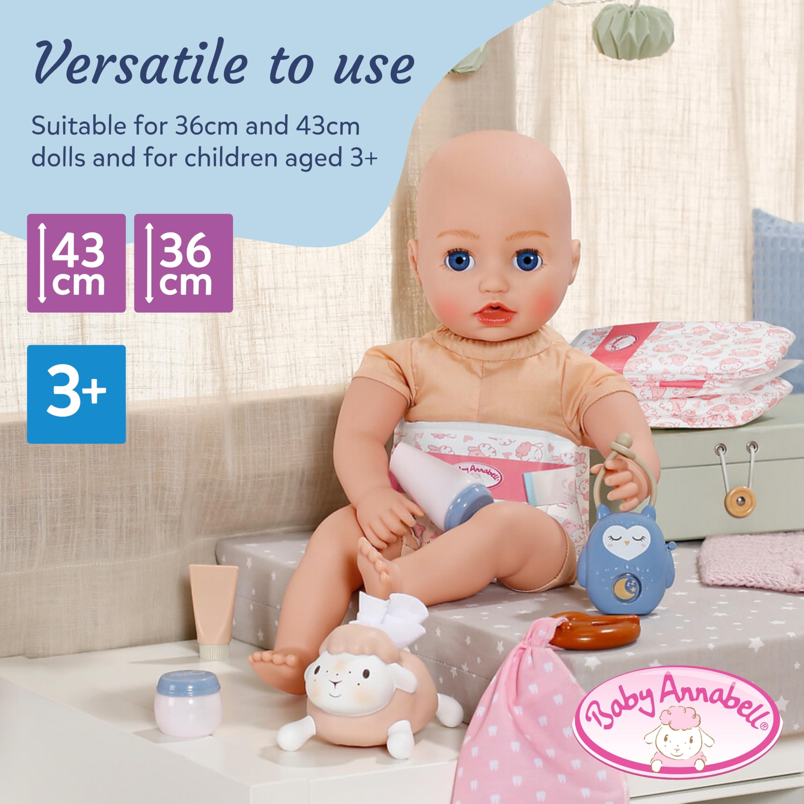 Baby Annabell Baby Care Set - 7-Piece Doll Accessories Playset for 36cm & 43cm Dolls 3