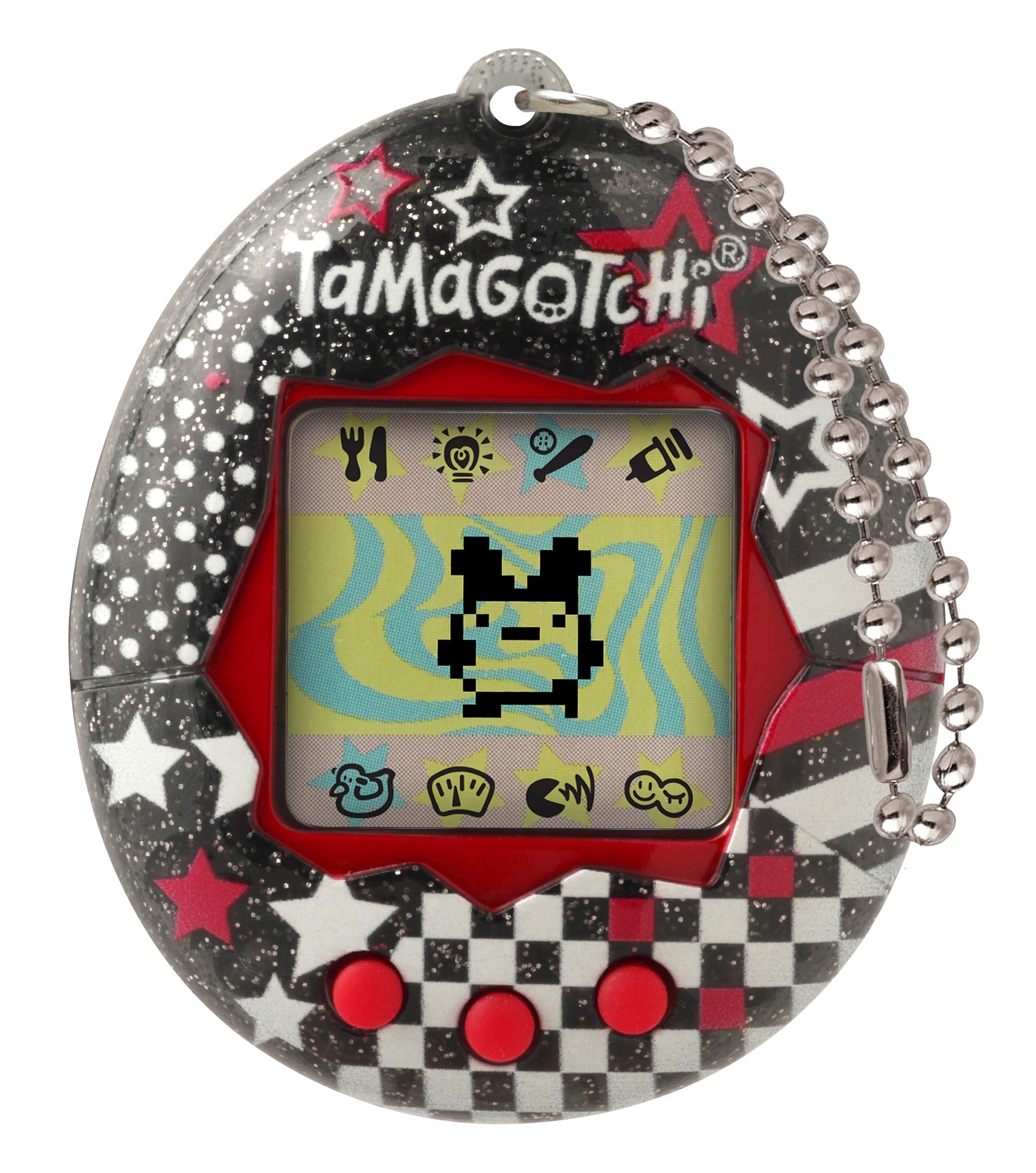 Bandai Tamagotchi Original Rock Glitter Digital Pet - Electronic Virtual Pet Toy for Kids 8+