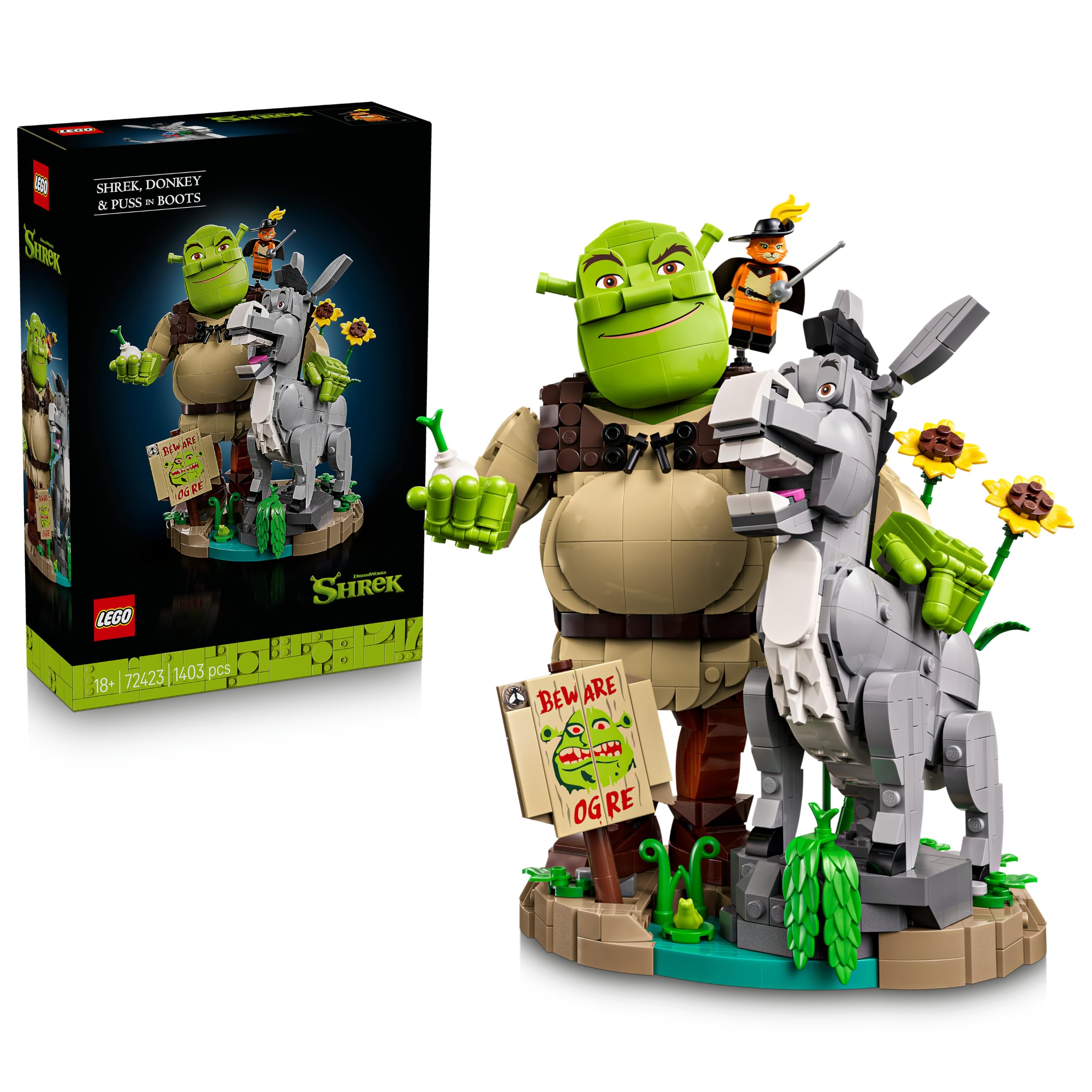 LEGO Shrek, Donkey & Puss in Boots 72423 Building Set | Ages 18+ | 1490g
