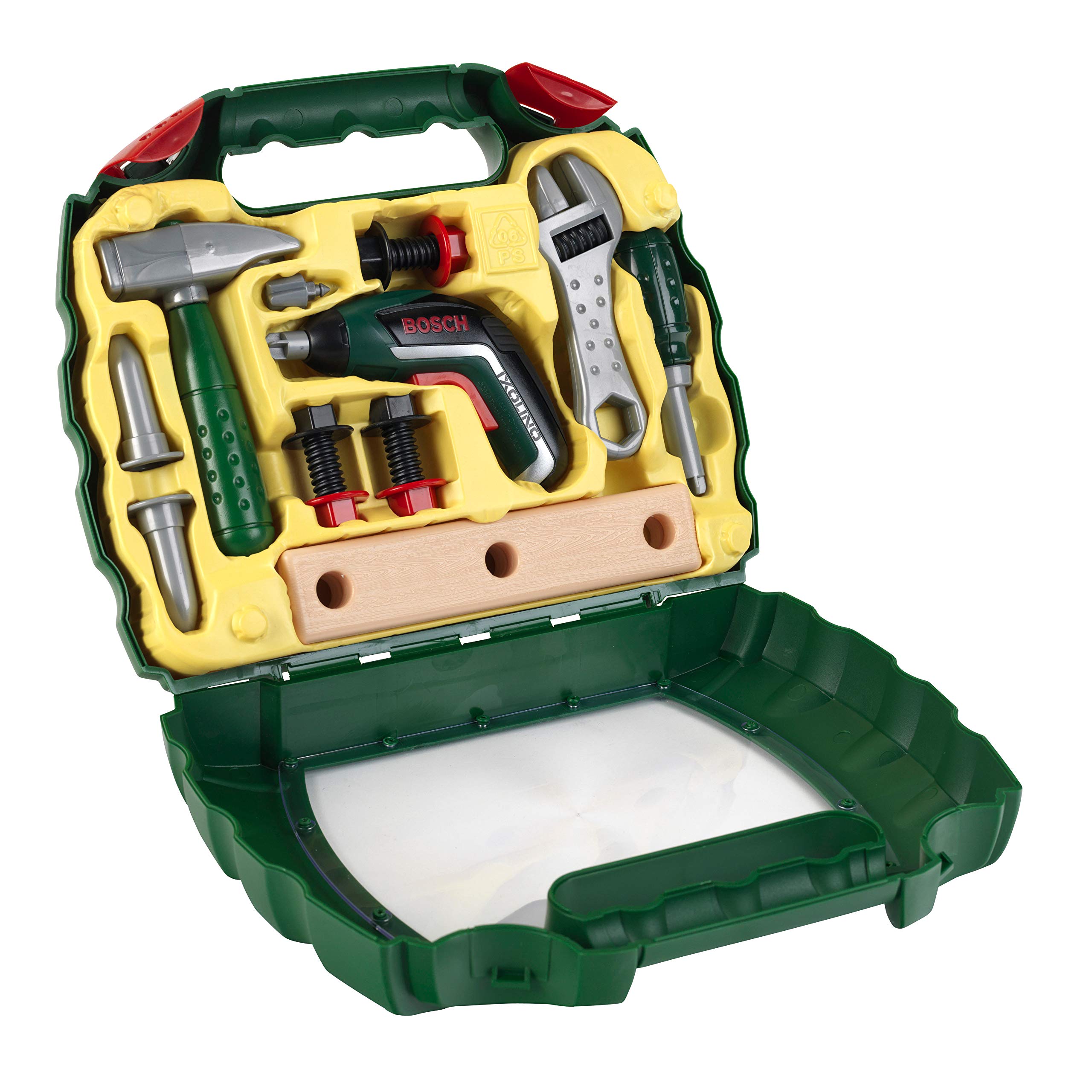 Theo Klein Bosch Ixolino Case 8394 with Cordless Screwdriver, Hammer, Wrench | Ages 3+ | 26.6cm x 32cm x 8.8cm