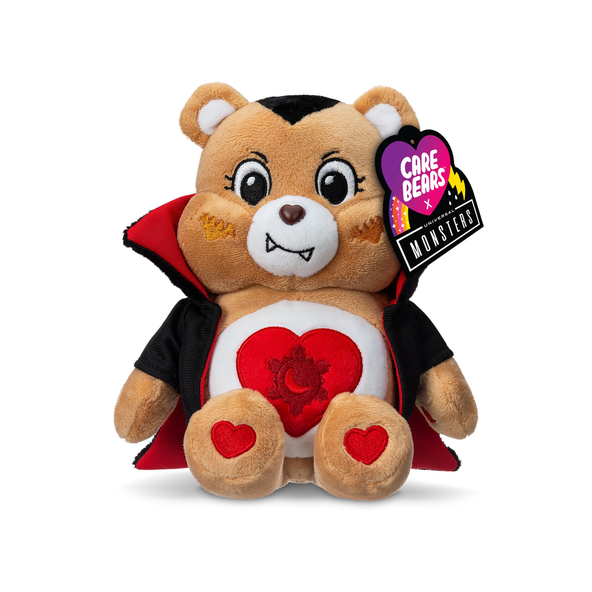 Care Bears x Universal Monsters - Tenderheart as Dracula 22cm Plush Toy for Kids 4+ 1