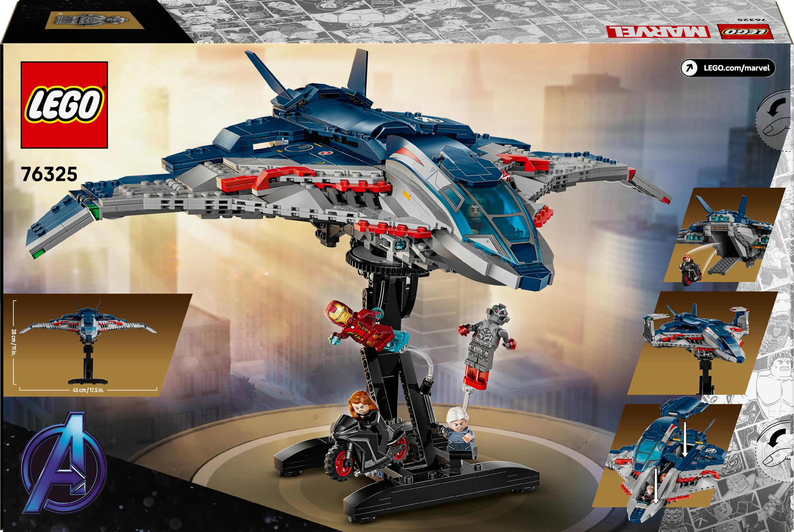 LEGO Marvel Avengers: Age of Ultron Quinjet - Buildable Super Hero Plane with 5 Minifigures 11