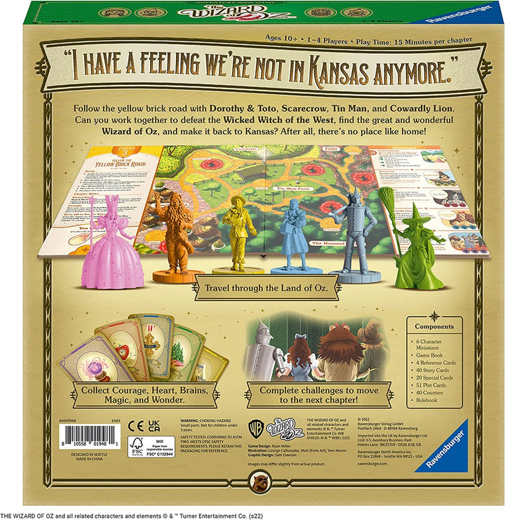 Ravensburger Der Zauberer von Oz Abenteuerbuch – Familienstrategie-Brettspiele für K