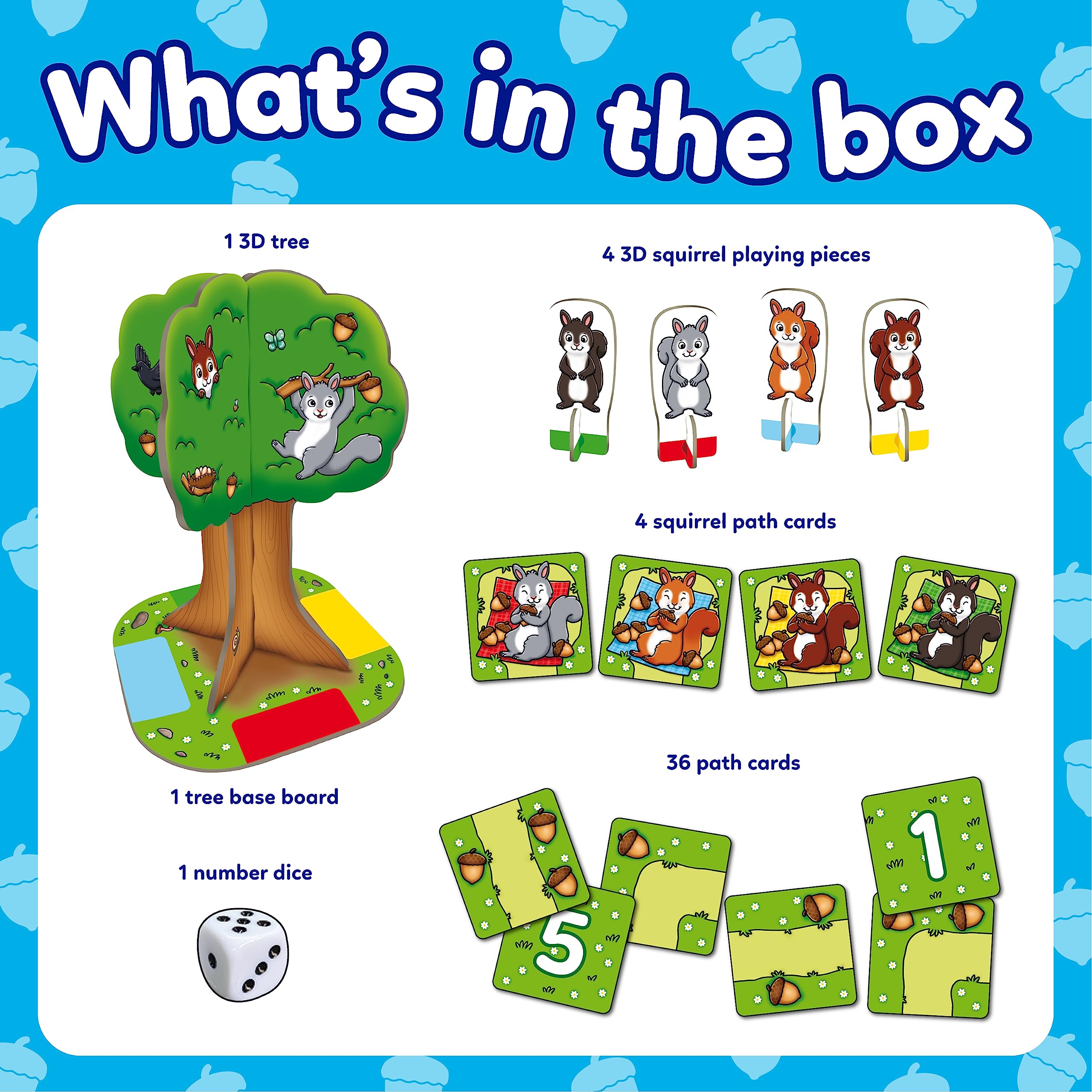 Orchard Toys Nutty Numbers Game - Educational Counting & Number Recognition for Ages 4+