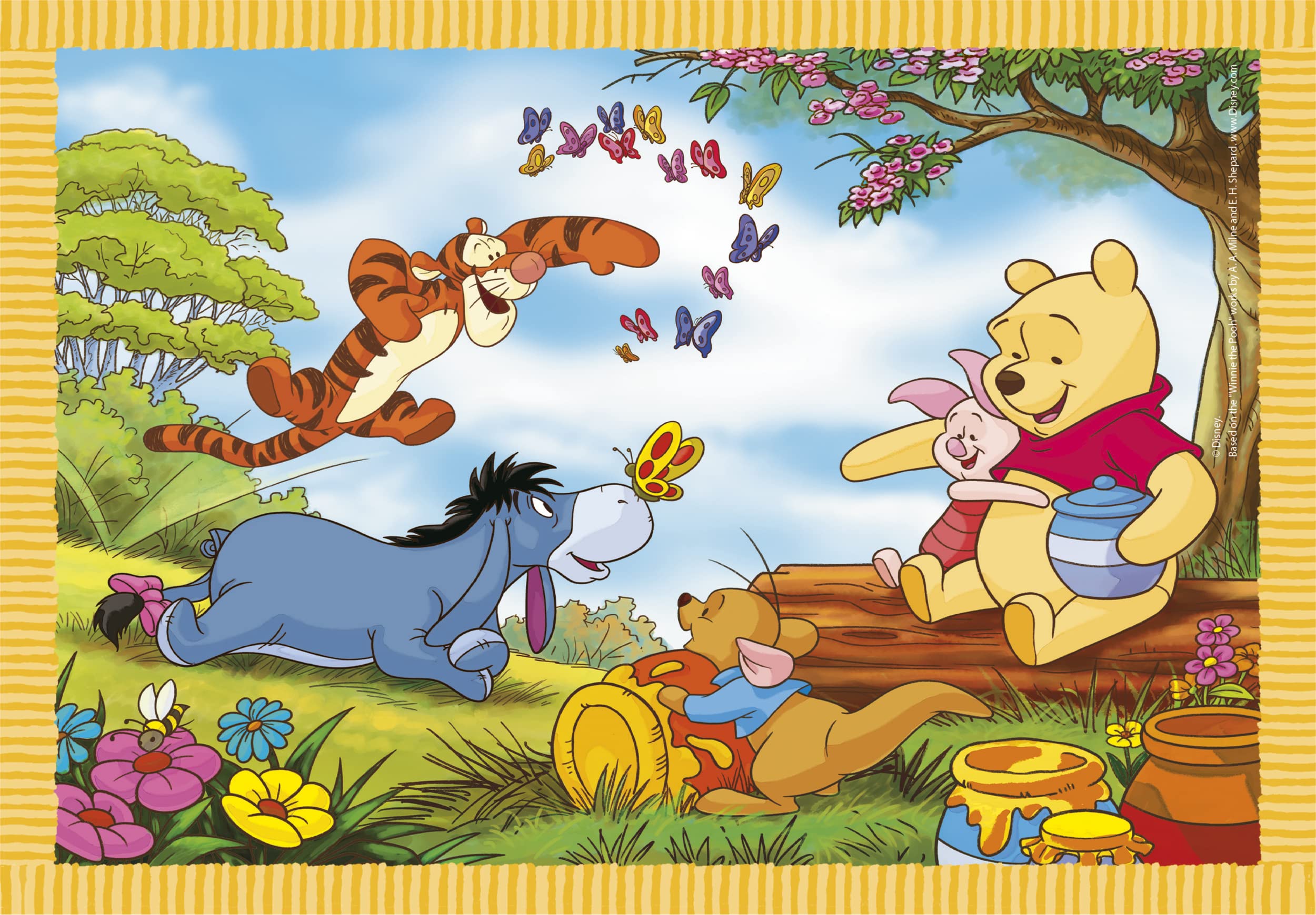 Clementoni Disney Winnie The Pooh 4-in-1 Jigsaw Puzzle Set - 12 to 24 Pieces for Toddlers 9