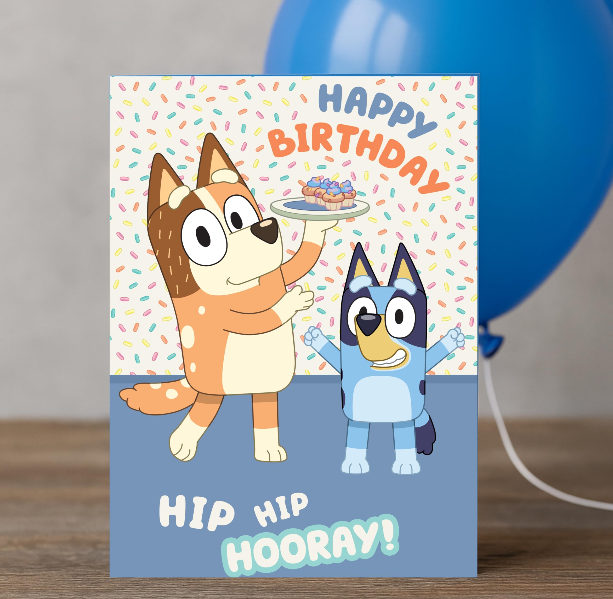 Danilo Promotions LTD Bluey Birthday Card - Front Reads 'BIRTHDAY FUN!' | Unisex-Kids