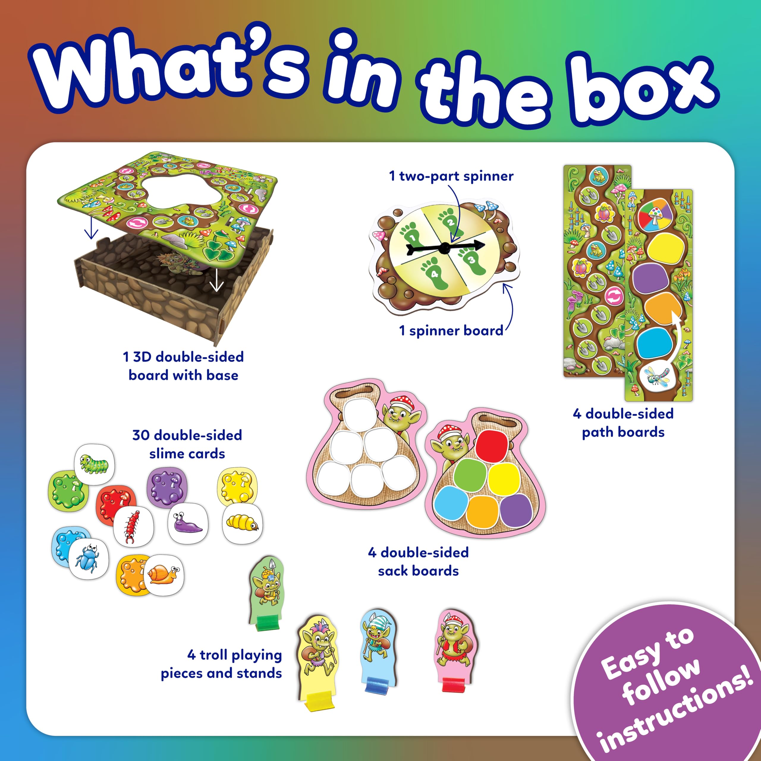 Orchard Toys Troll in a Hole Family Board Game | Ages 4+ | 2 Ways to Play | Educational 5