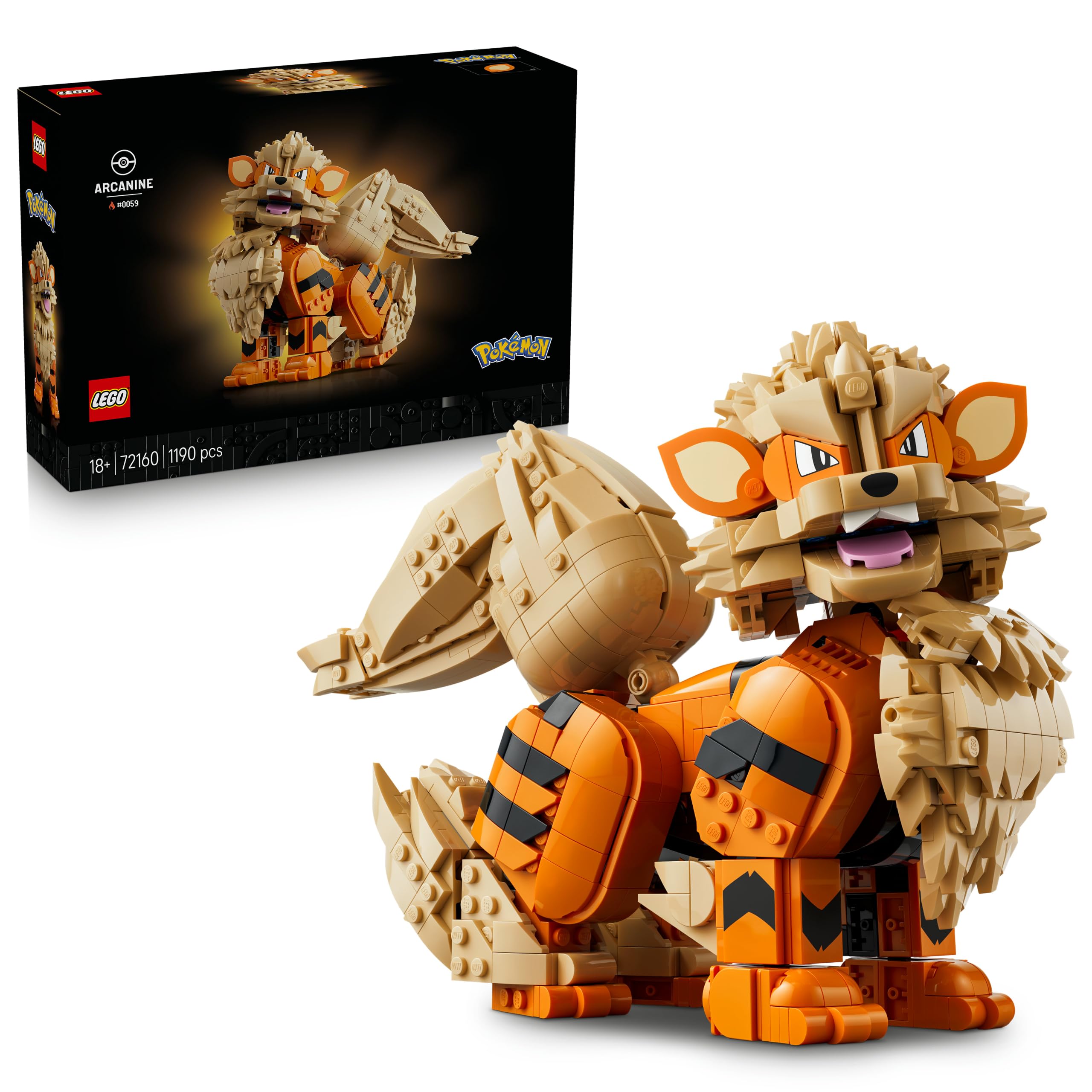 LEGO Pokémon Arcanine Building Set - Adult Collectible Model | 72160 | Ages 18+ 1