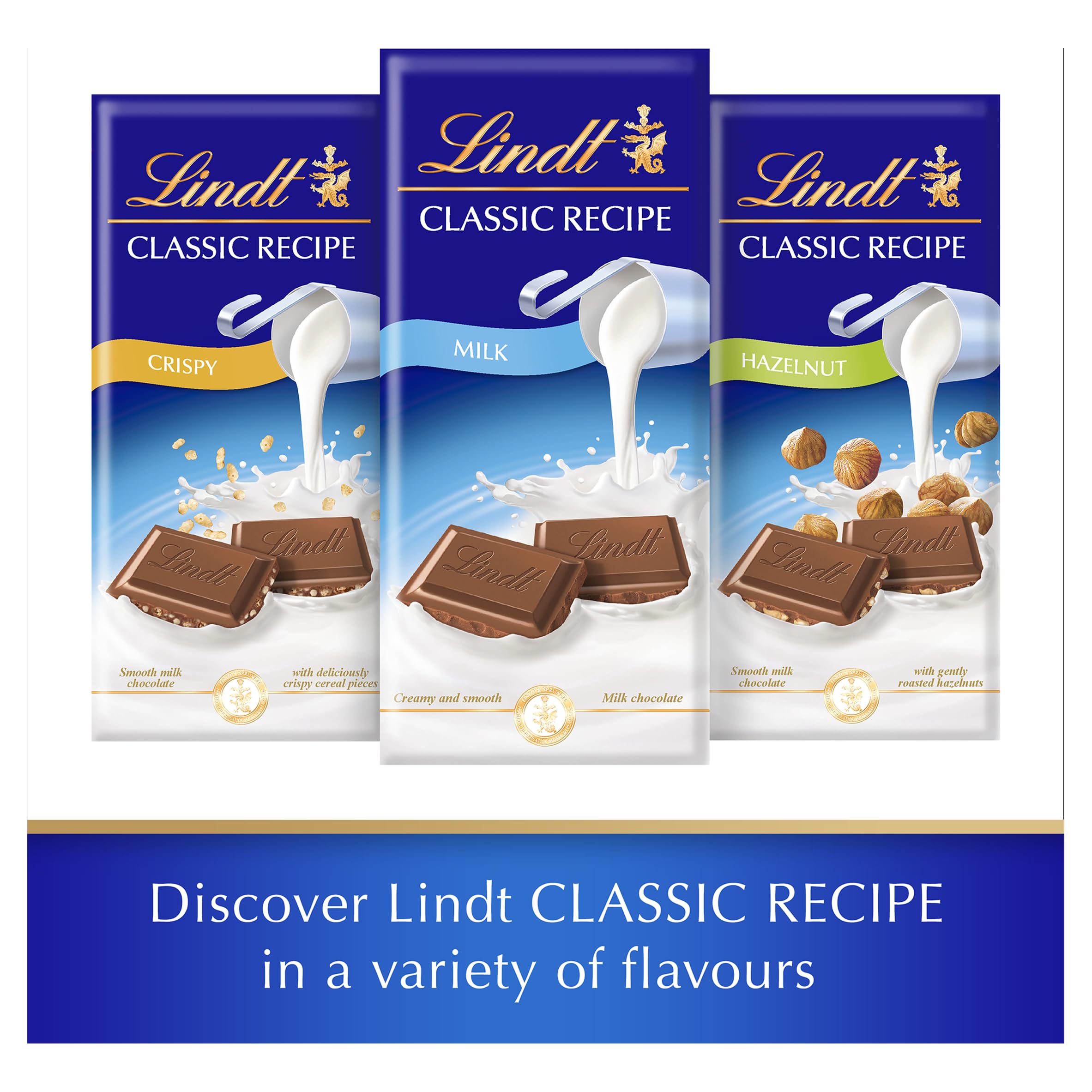 Lindt - Classic Recipe Crispy Milk Chocolate Bar 100g 5