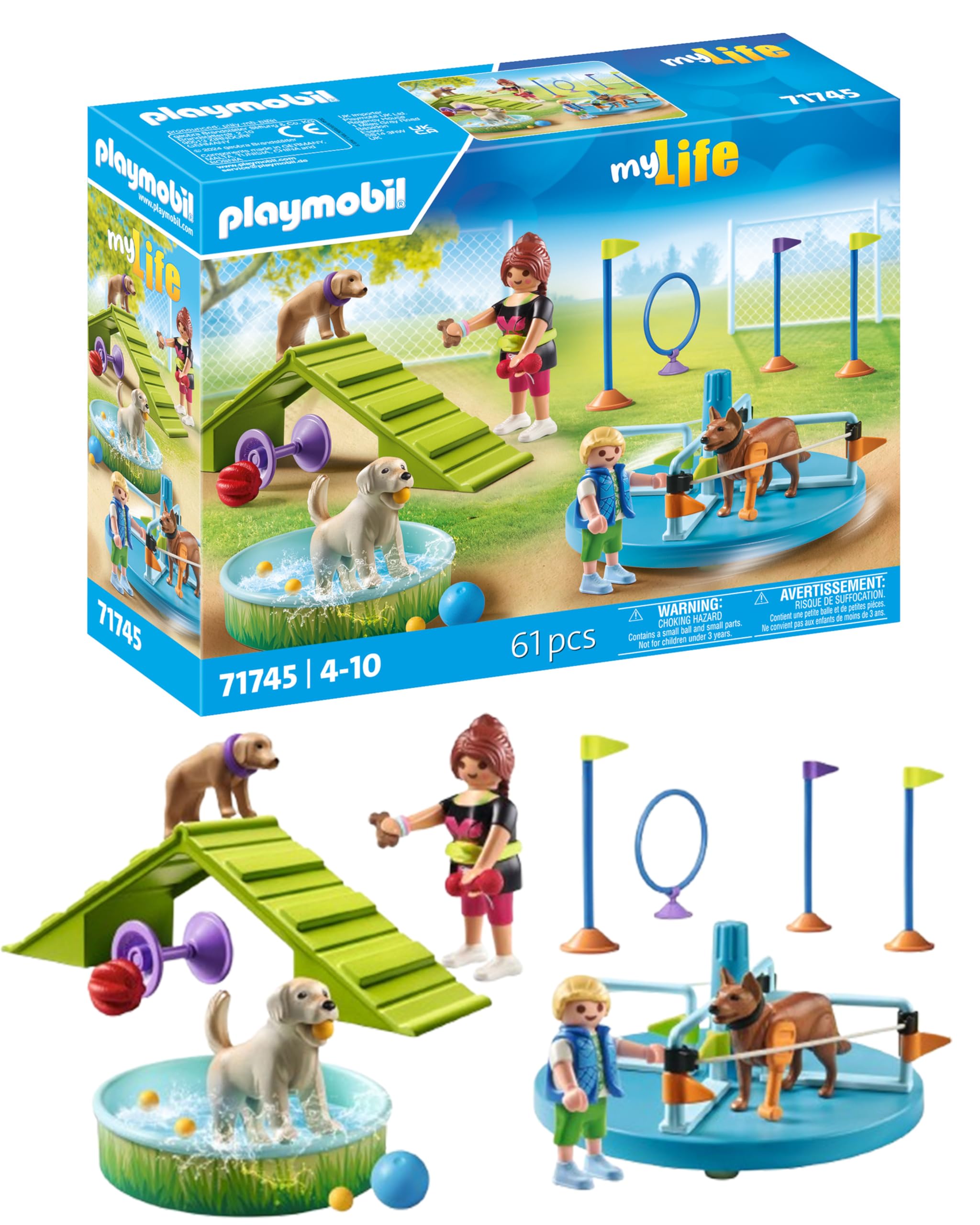Playmobil My Life Dog Playground Playset - Interactive Dog Figures Toy for Kids 4+ 1