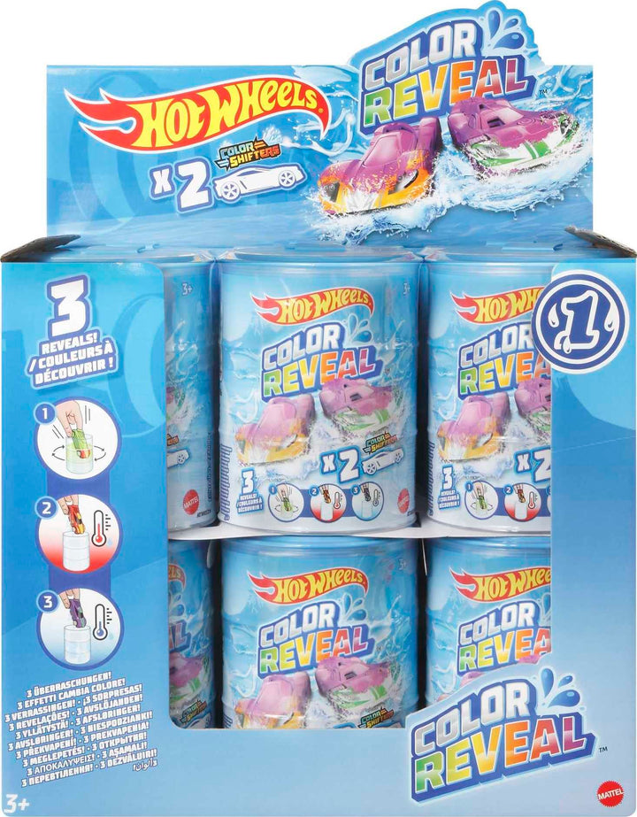 Hot Wheels 900 HBN63 EA Hotwheels Colour Reveal Confezione da 2 CDU, Multicolore