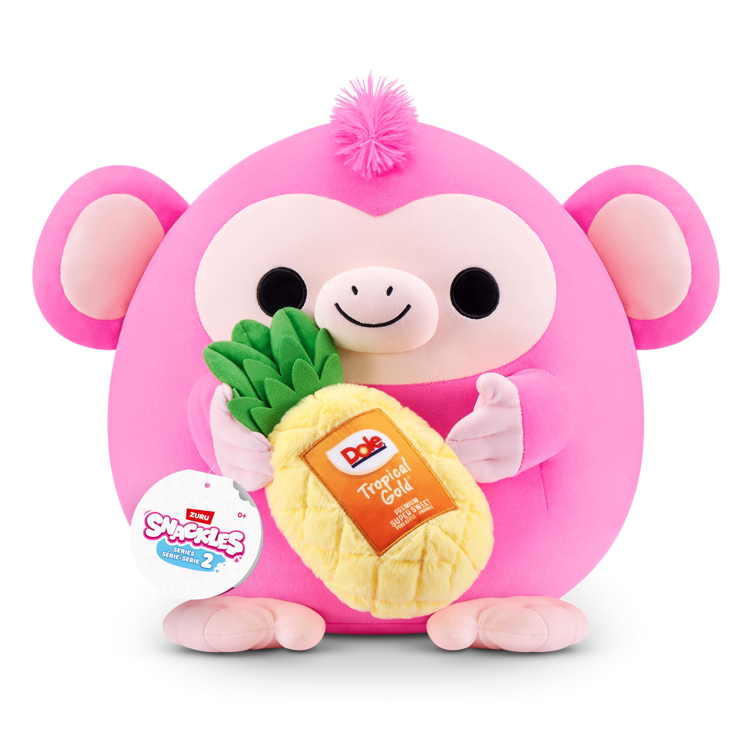 Snackles Dole Pineapple Monkey Plush Toy - 20 cm Soft Cotton Stuffed Toy | Series 2 Wave 2