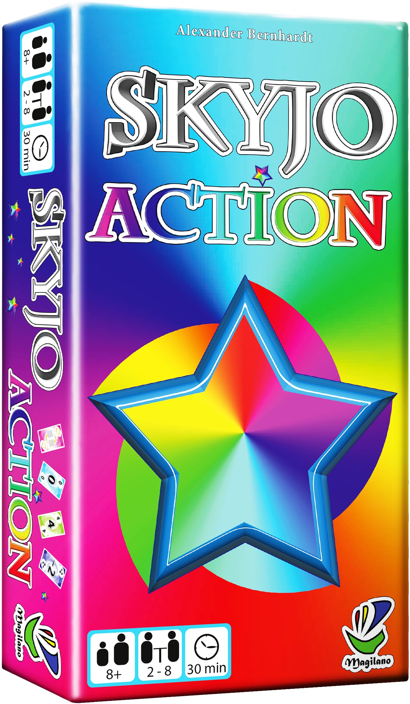 SKYJO Action Card Game - Action & Star Cards for Low Score Strategy | 2-8 Players, Ages 8+
