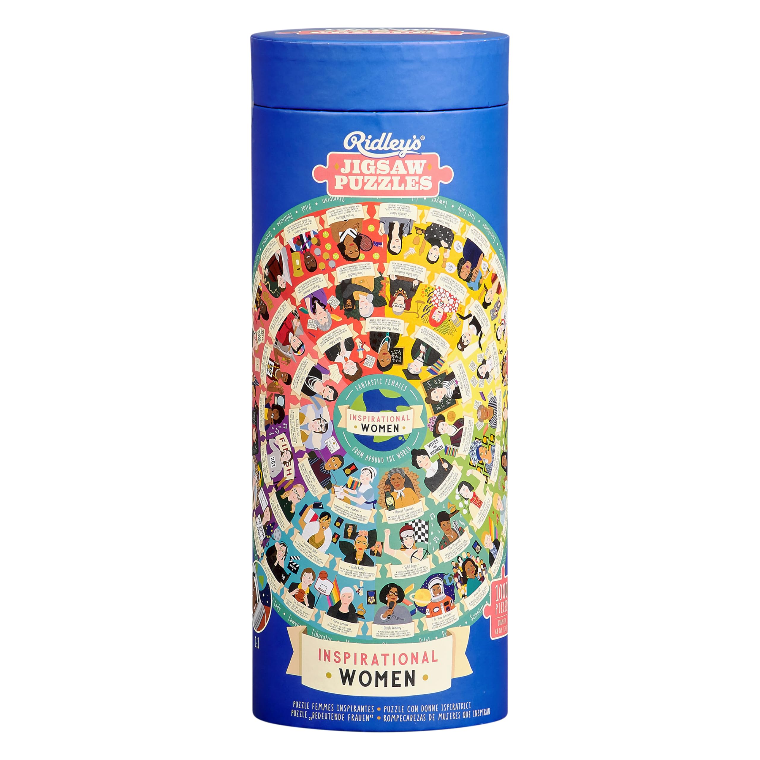 Ridley's Games Inspirational Women Jigsaw Puzzle - 1000 Pieces, Circular Design | Multicolor 5