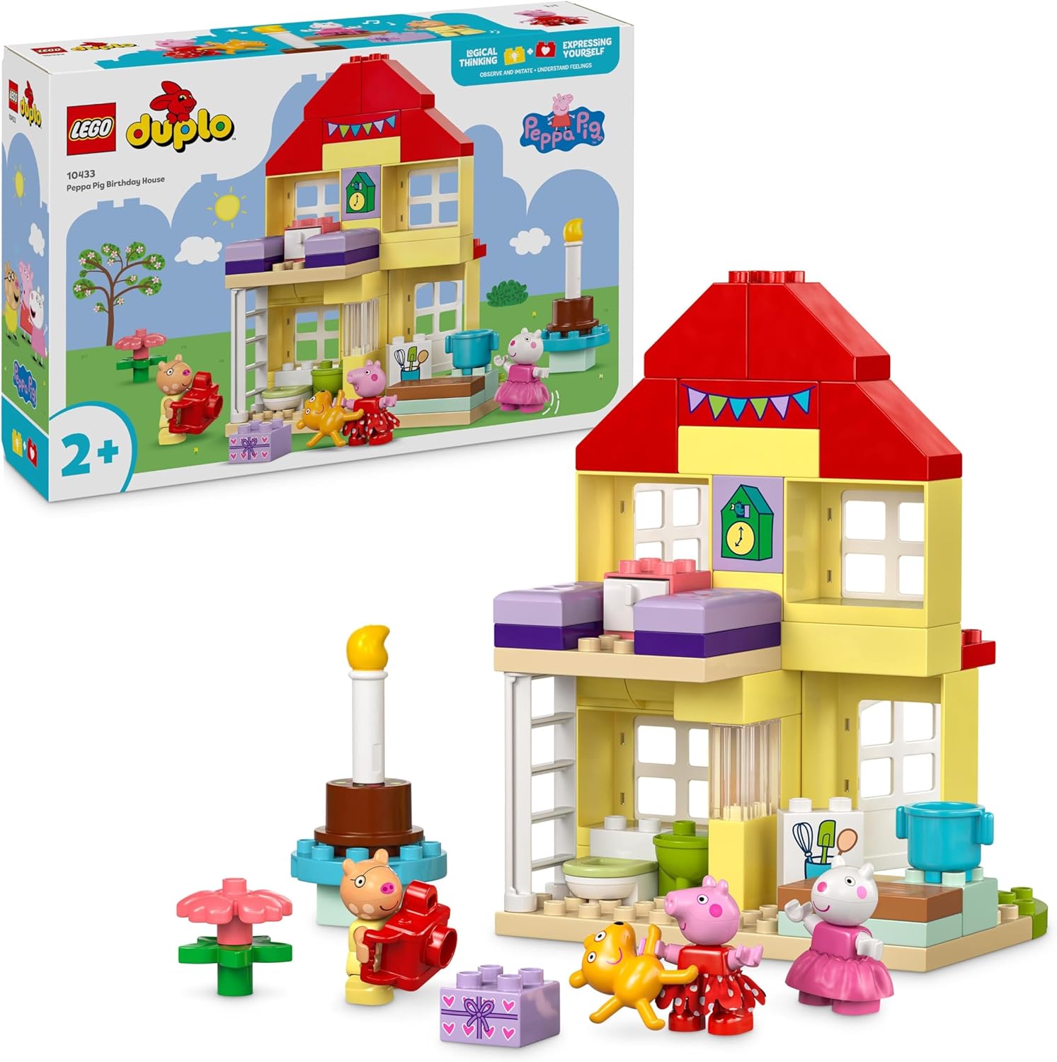 LEGO DUPLO Peppa Pig Birthday House Playset - Building Toy for 2+ Year Olds 1