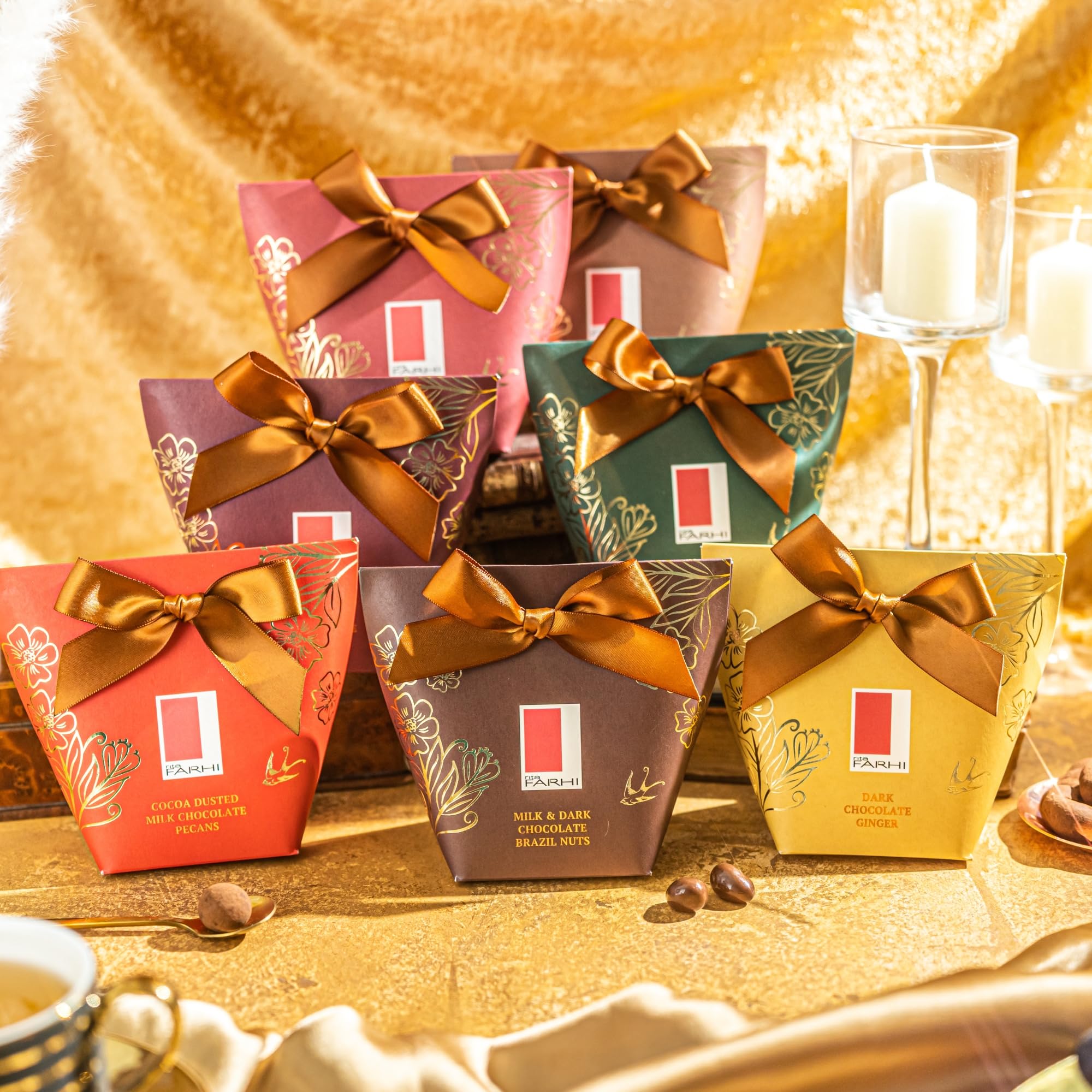 Rita Farhi Milk & Dark Chocolate Brazil Nuts in Luxury Gift Box, 130g 10