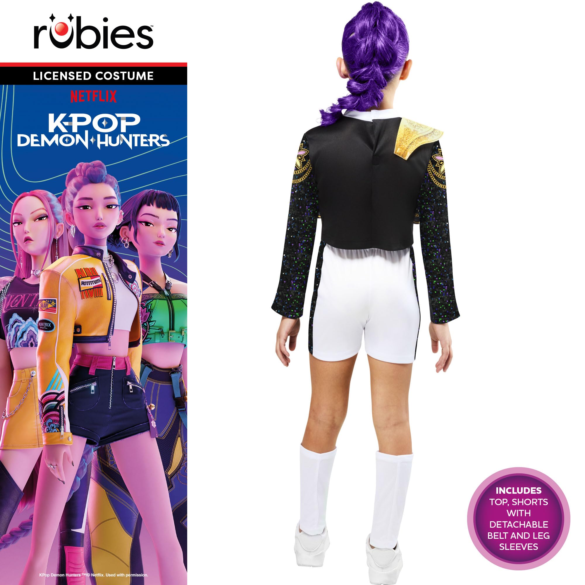 Rubies K-Pop Demon Hunters Rumi Golden Child Deluxe Costume | Girls Size 6 Years