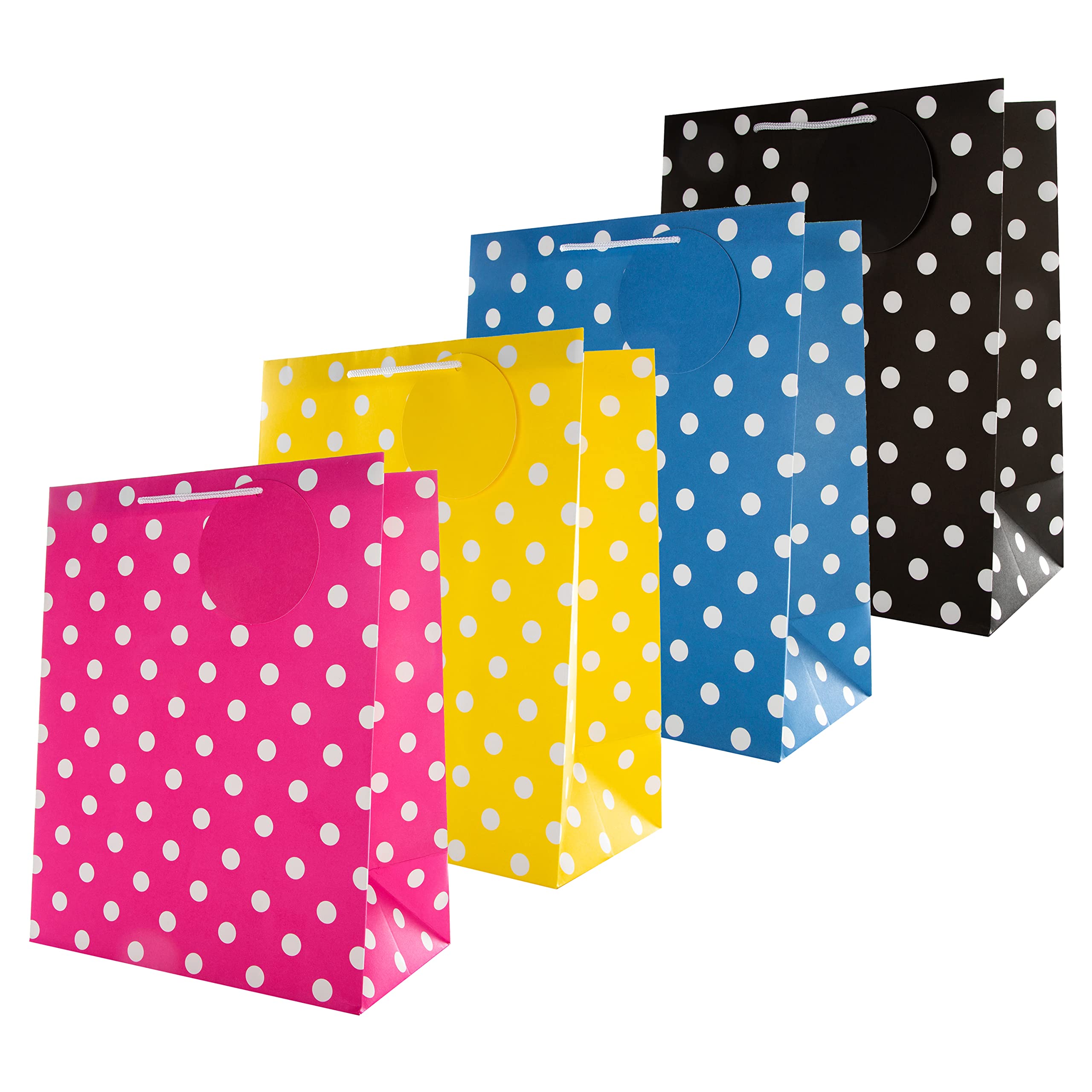 Hallmark Large Gift Bags - Contemporary Polka Dot Design (4 Count)