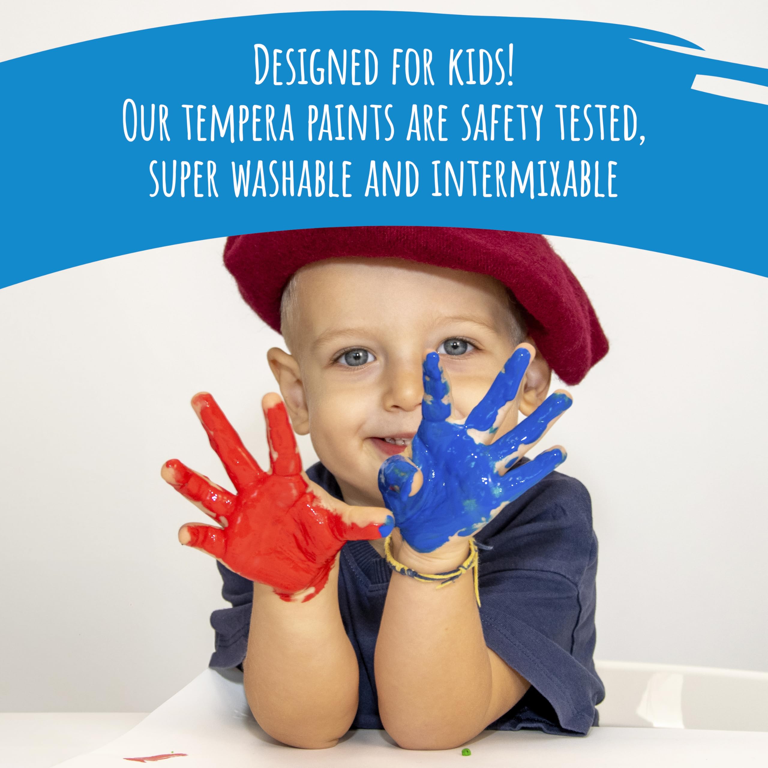 Pasuto Tempera & Poster Paint - Black | 1000 ml | Washable, Non-Toxic | Ages 3+ 5