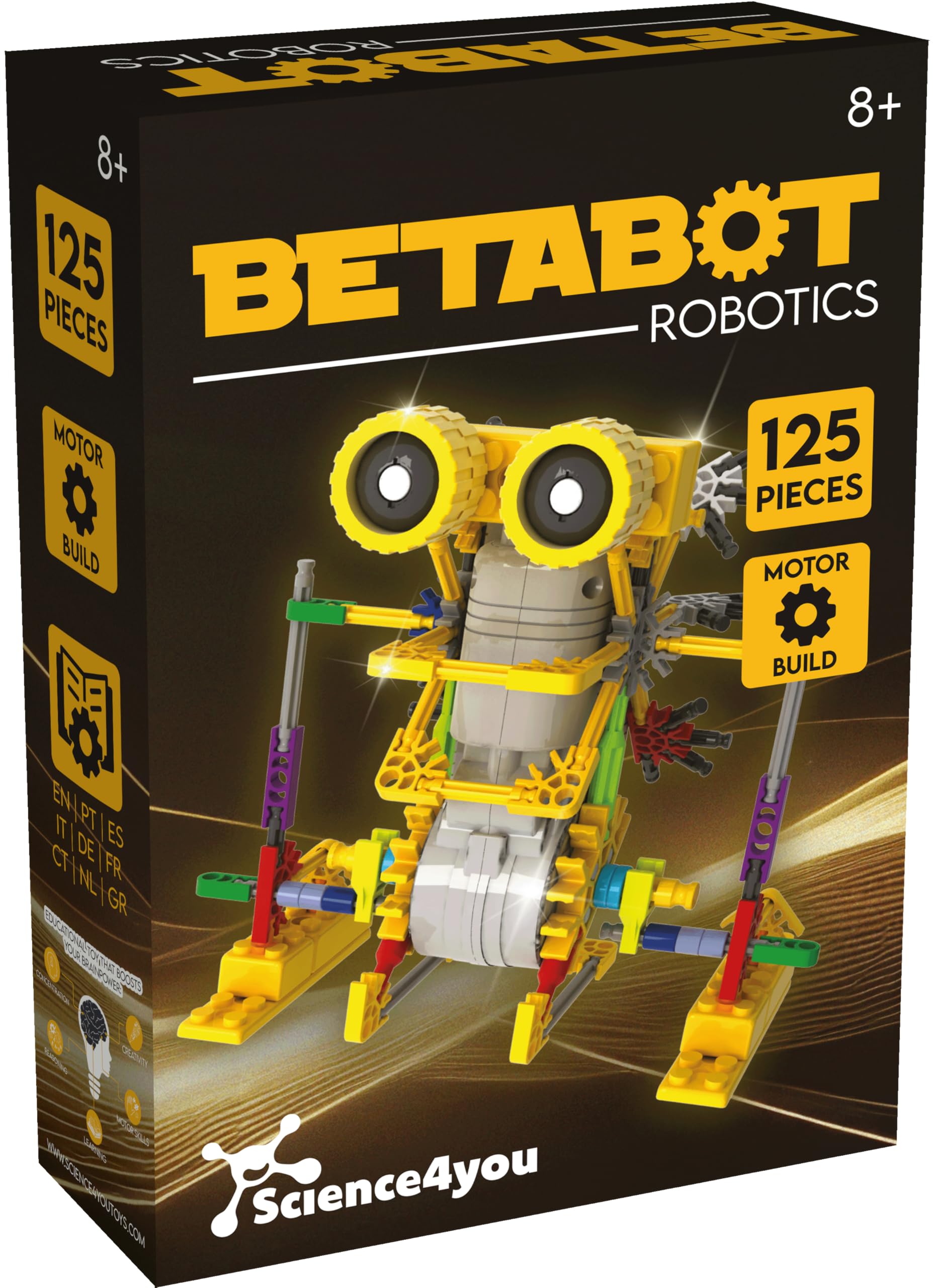 Science4you Robotics Betabot - Robot Building Toy for Kids Age 8-14 | 126 Pieces | STEM Kit 1