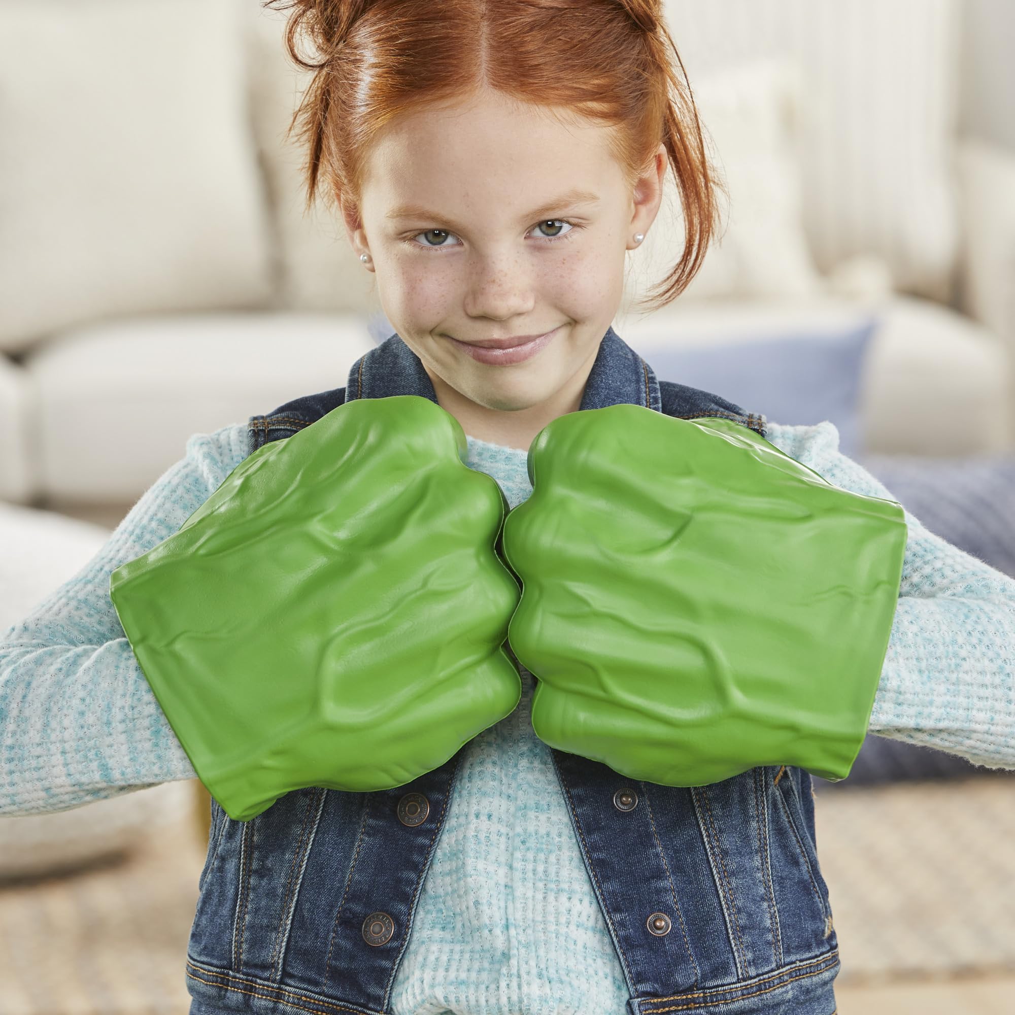 Marvel Hulk Gamma Smash Fists Roleplay Toy for Kids Ages 5+ | Green Foam Handwear 5
