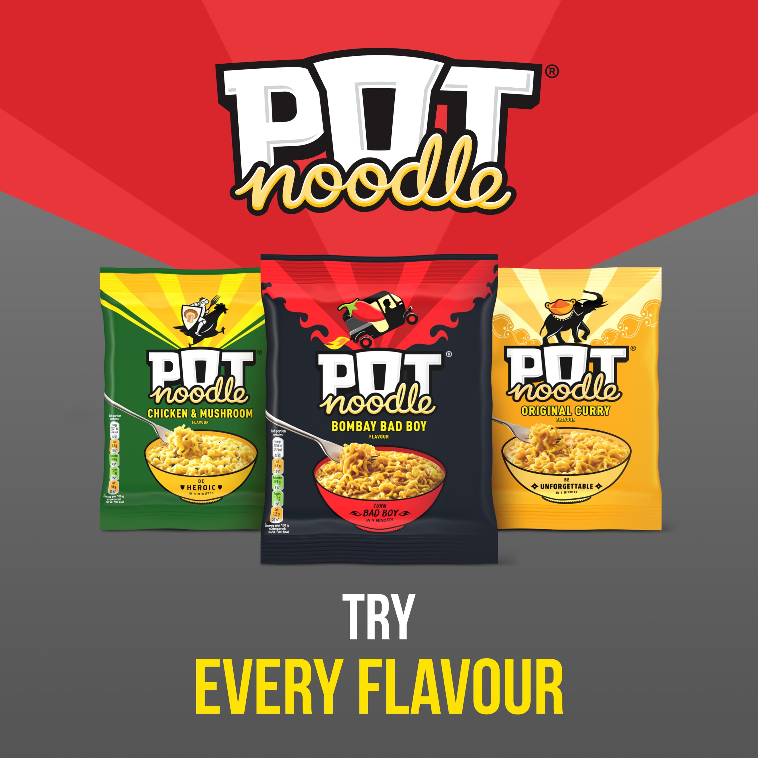 Pot Noodle Bombay Bad Boy Instant Noodles Block - 115g 3