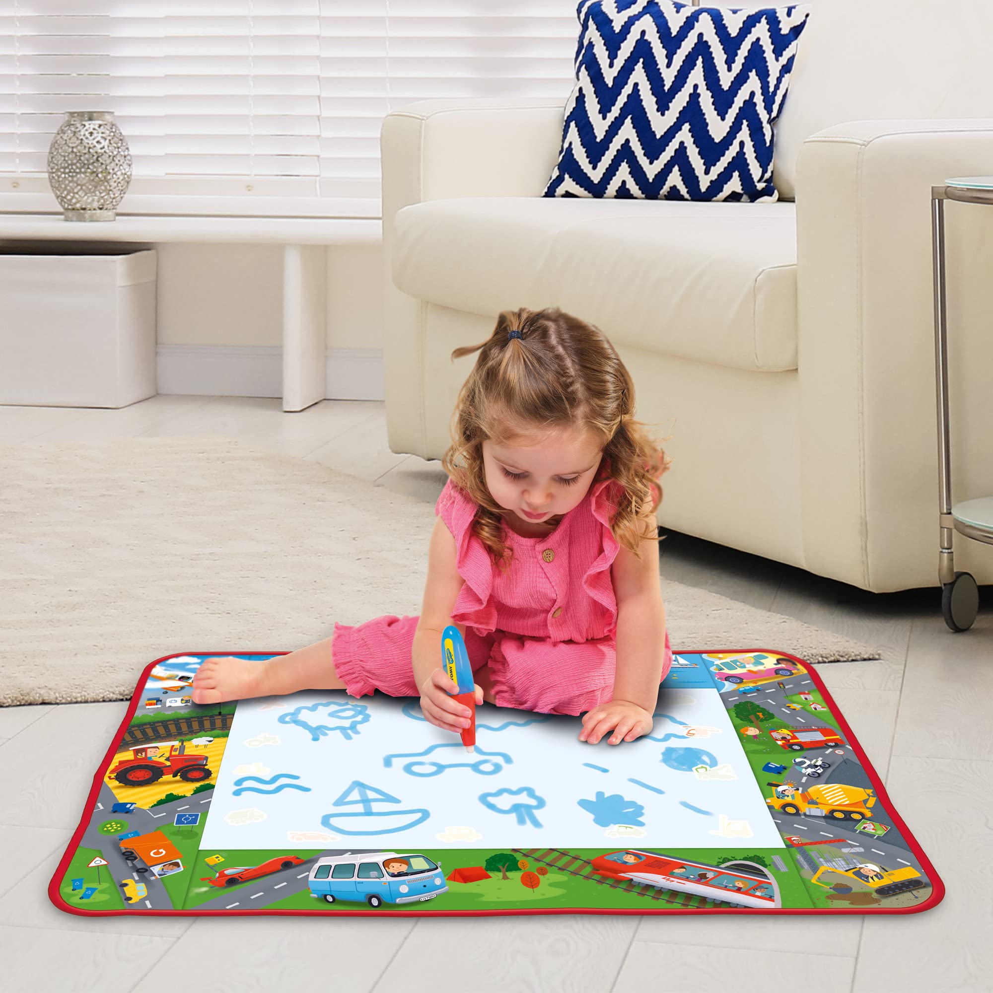 Aquadoodle Vehicle Adventure Doodle Mat - Mess-Free Water Drawing Toy for Toddlers 5