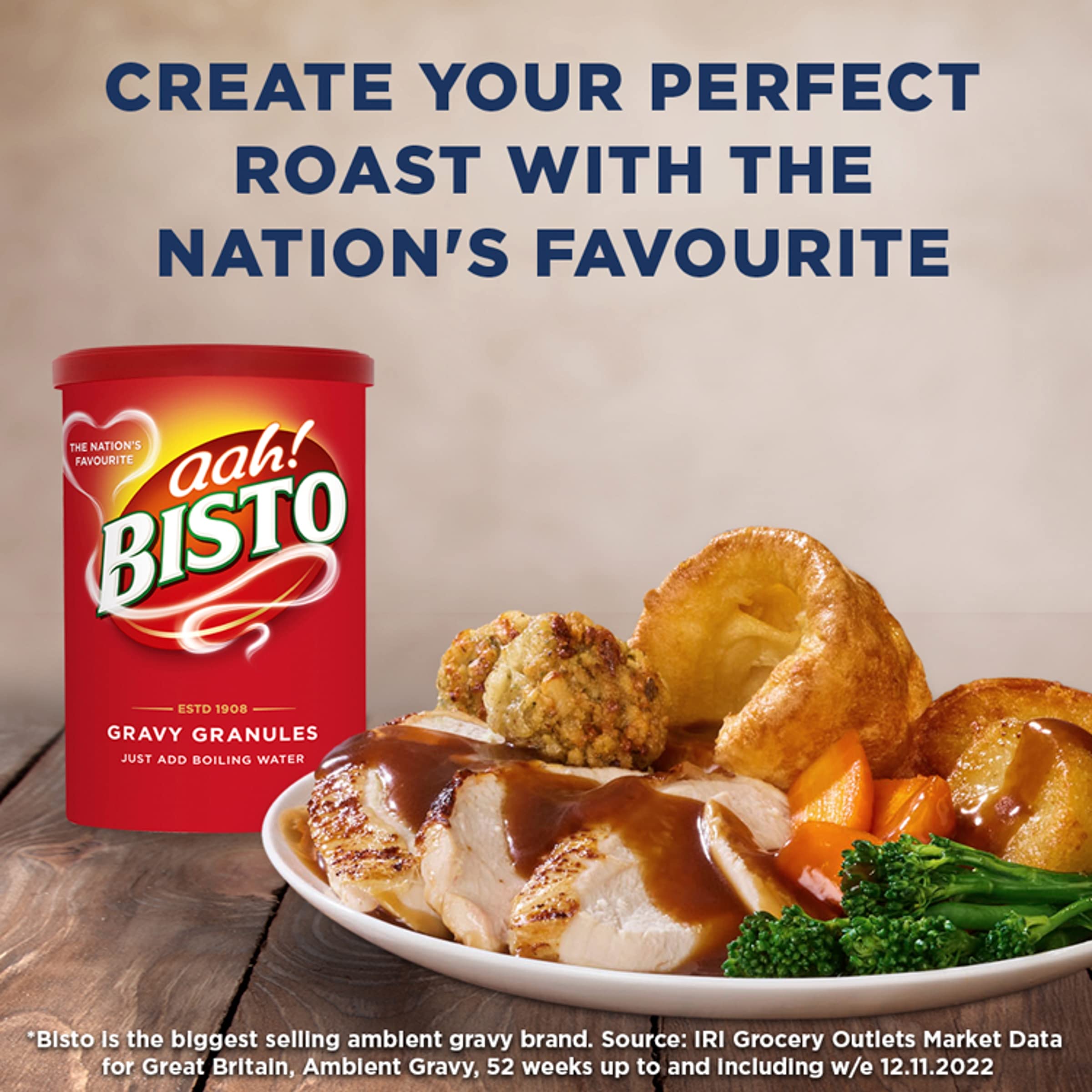 Bisto Beef Gravy Granules - Reduced Salt | Quick & Easy Preparation | 190 g Drum 5