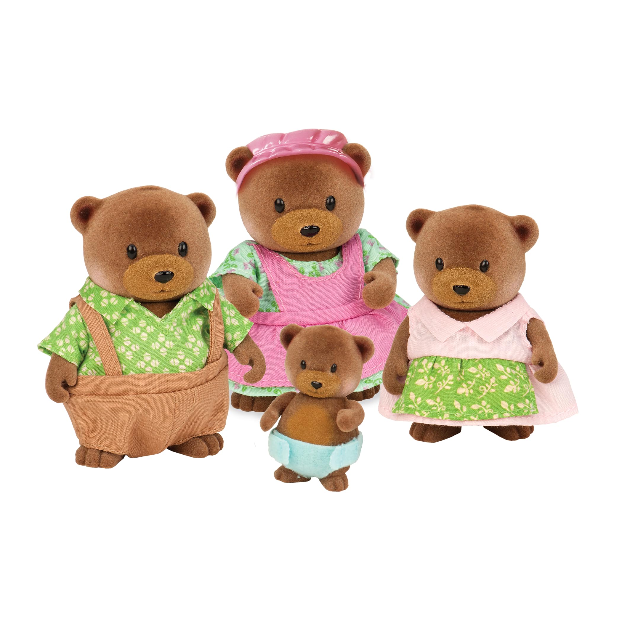 Li'l Woodzeez Healthnuggle Bear Family Set - 4 Collectible Doll Figures with Storybook for Imaginative Play 8
