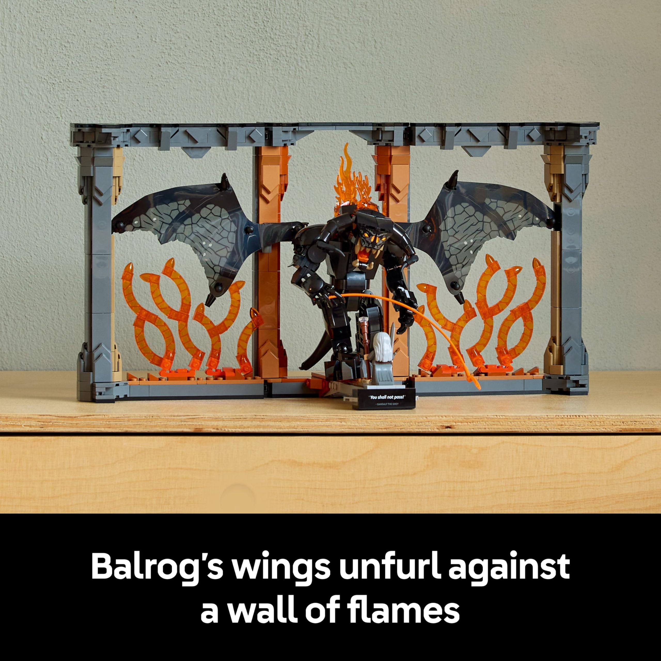 LEGO Icons The Lord of the Rings: Balrog Book Nook - Building Set for Adults 2