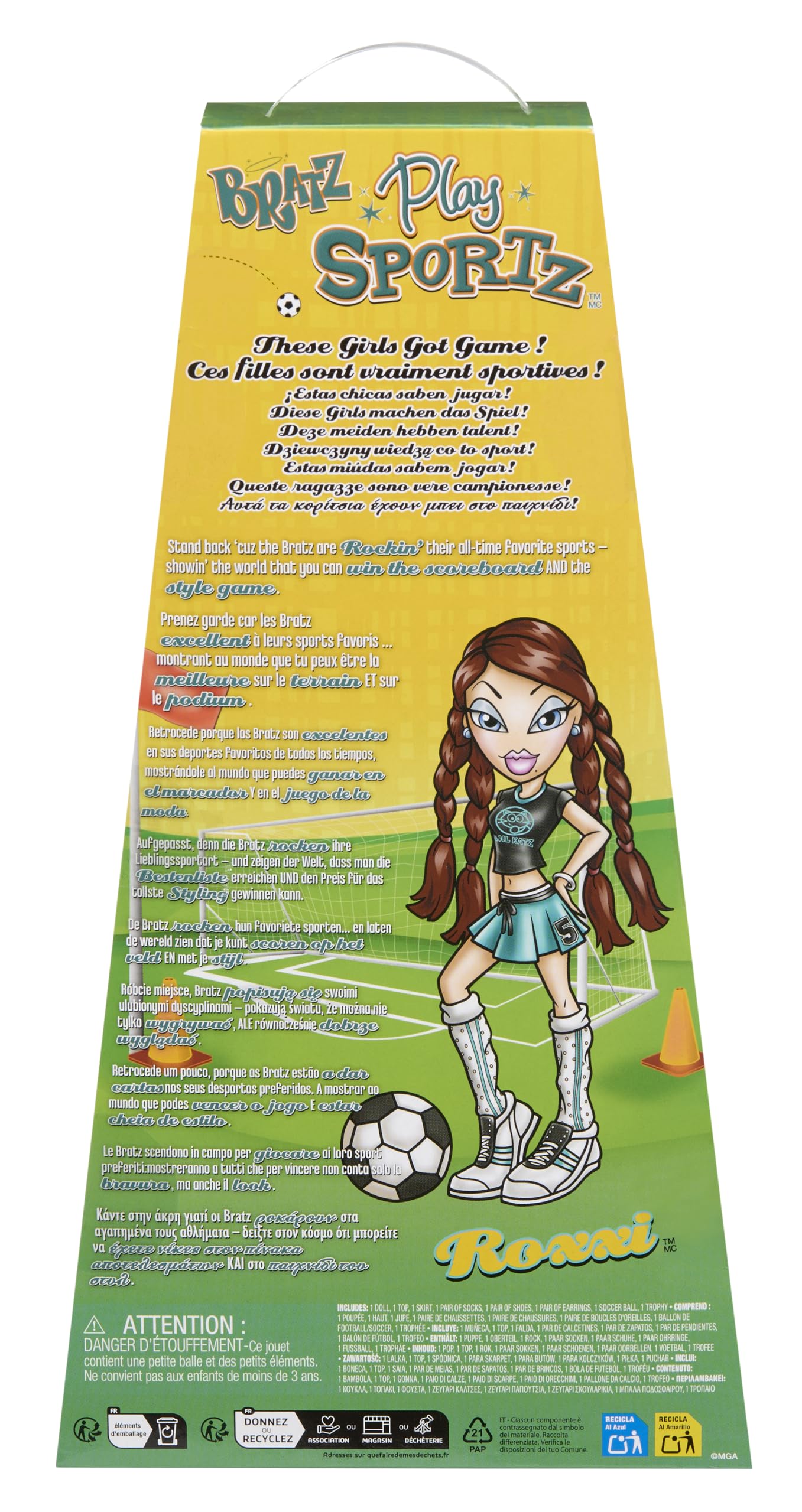 Bratz Play Sportz Roxxi Fashion Doll with Soccer Accessories - 20th Anniversary Reproduction 7