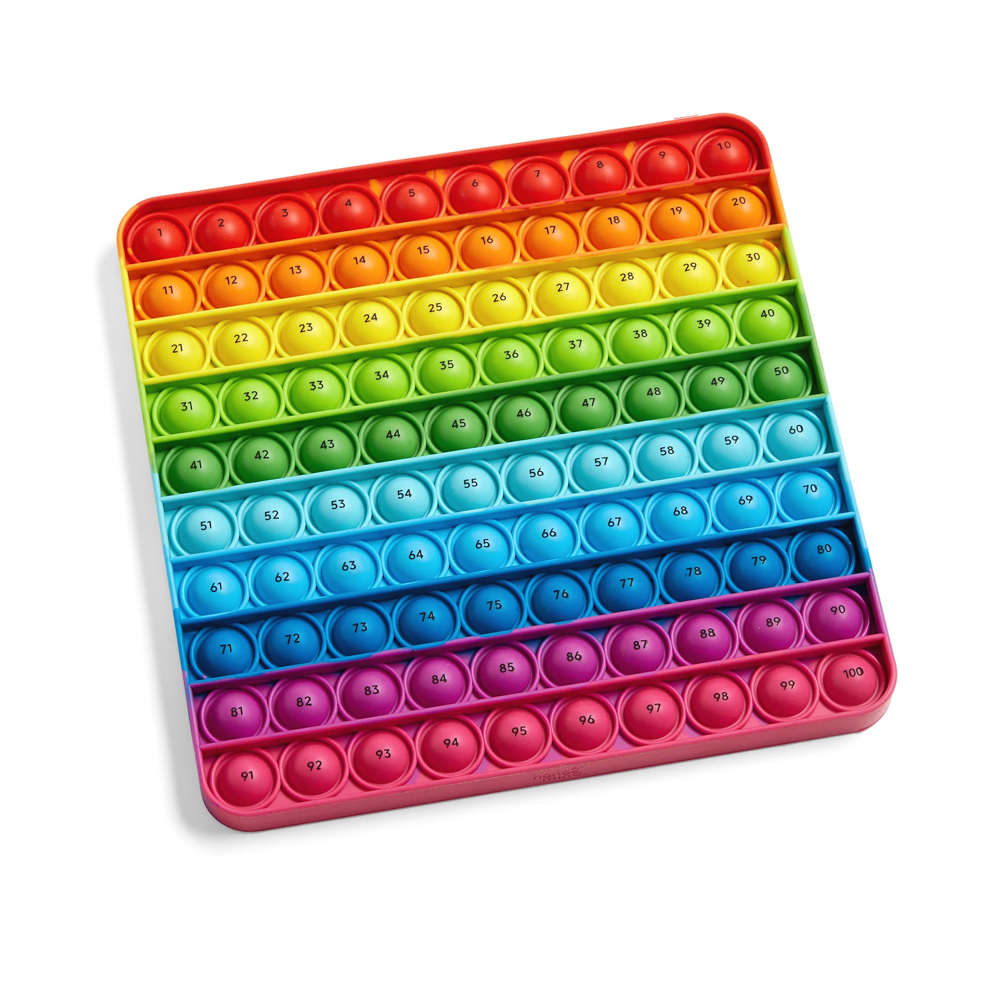 hand2mind Learning Resources Hundred Board Sensory Bubble Popper | Silicone Fidget Toy for Math & Focus 1