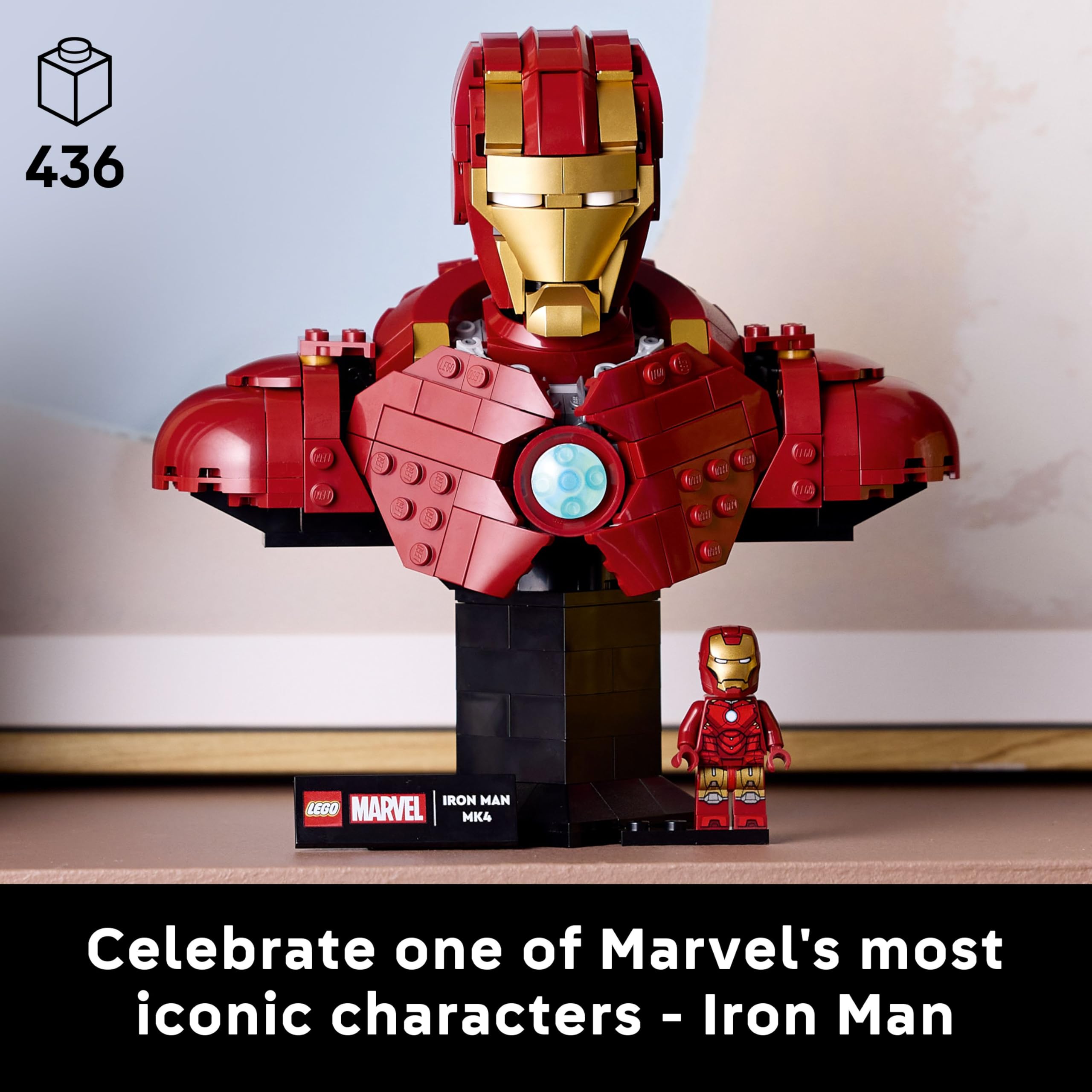 LEGO Marvel Iron Man MK4 Bust 76327 Building Set for Adults | 436 Pieces | Ages 18+ 2