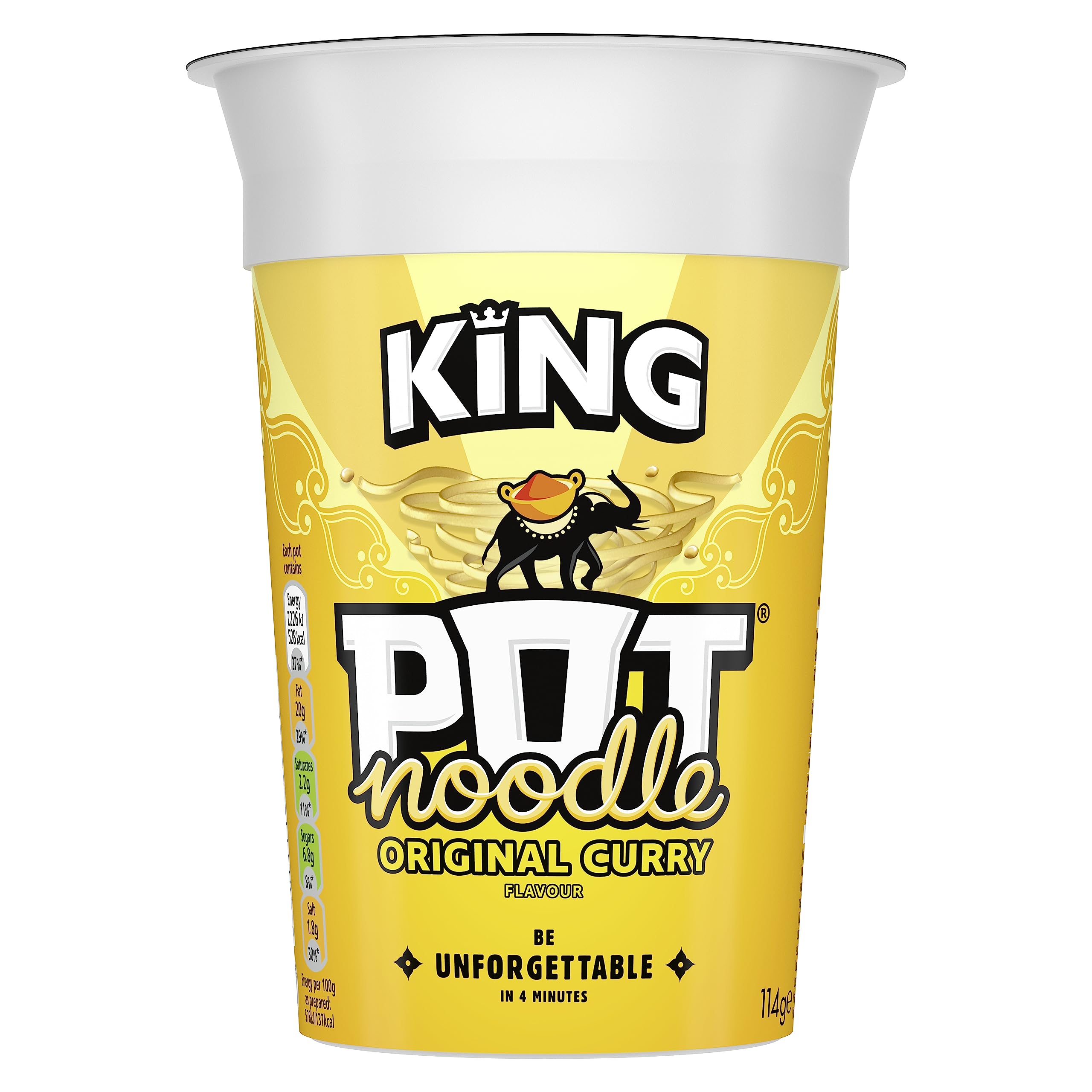 Pot Noodle Original Curry King Pot Noodles - 12 x 114g